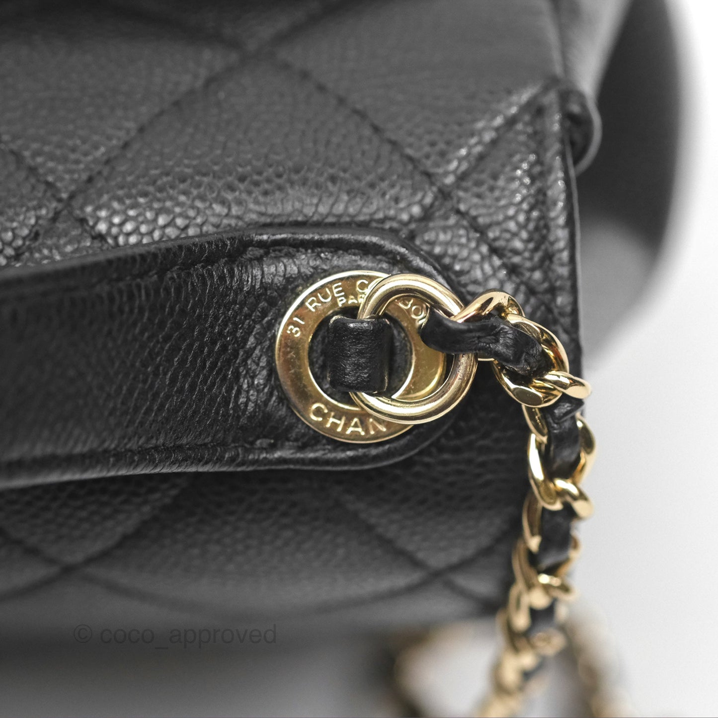 Chanel Quilted Small Business Affinity Flap Black Caviar Gold Hardware