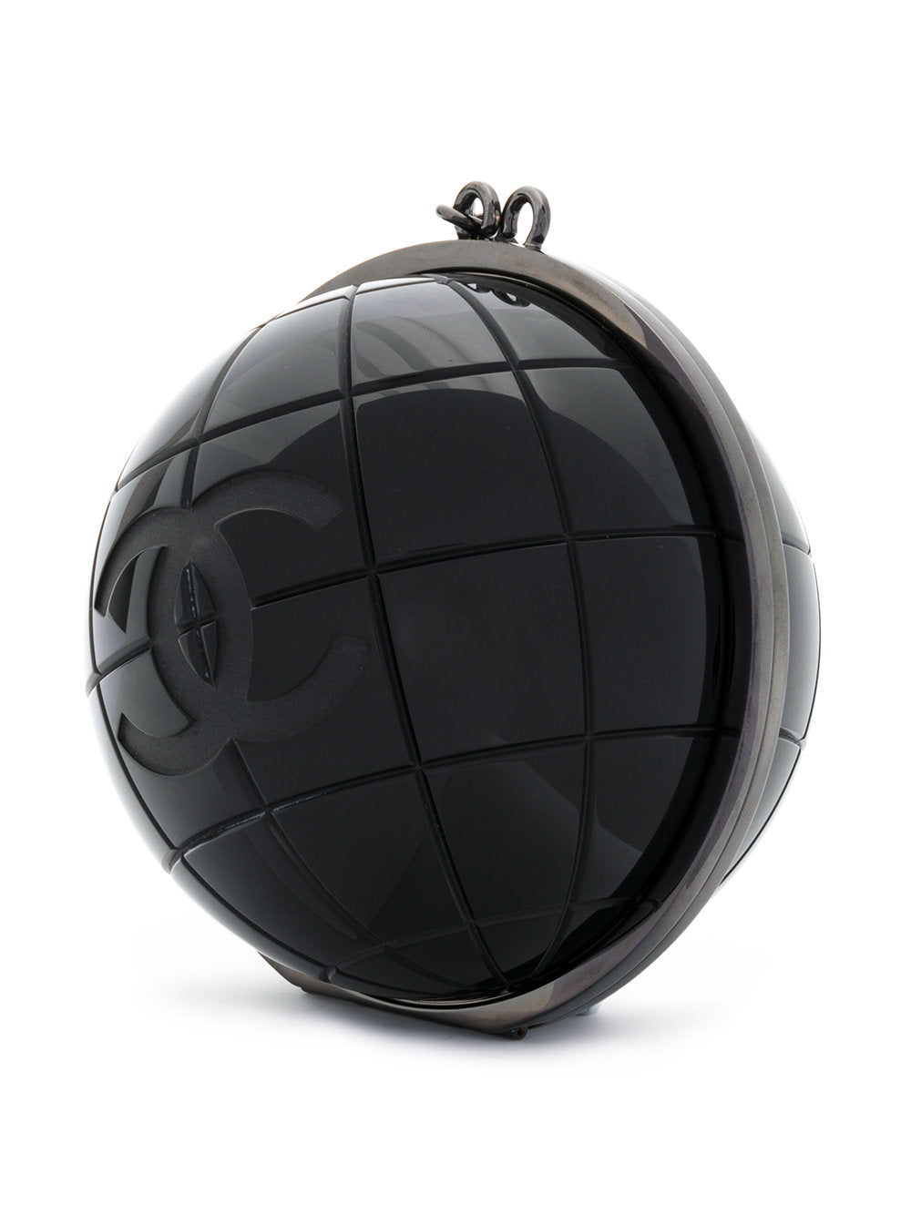 CHANEL Black Globe Minaudiere Clutch