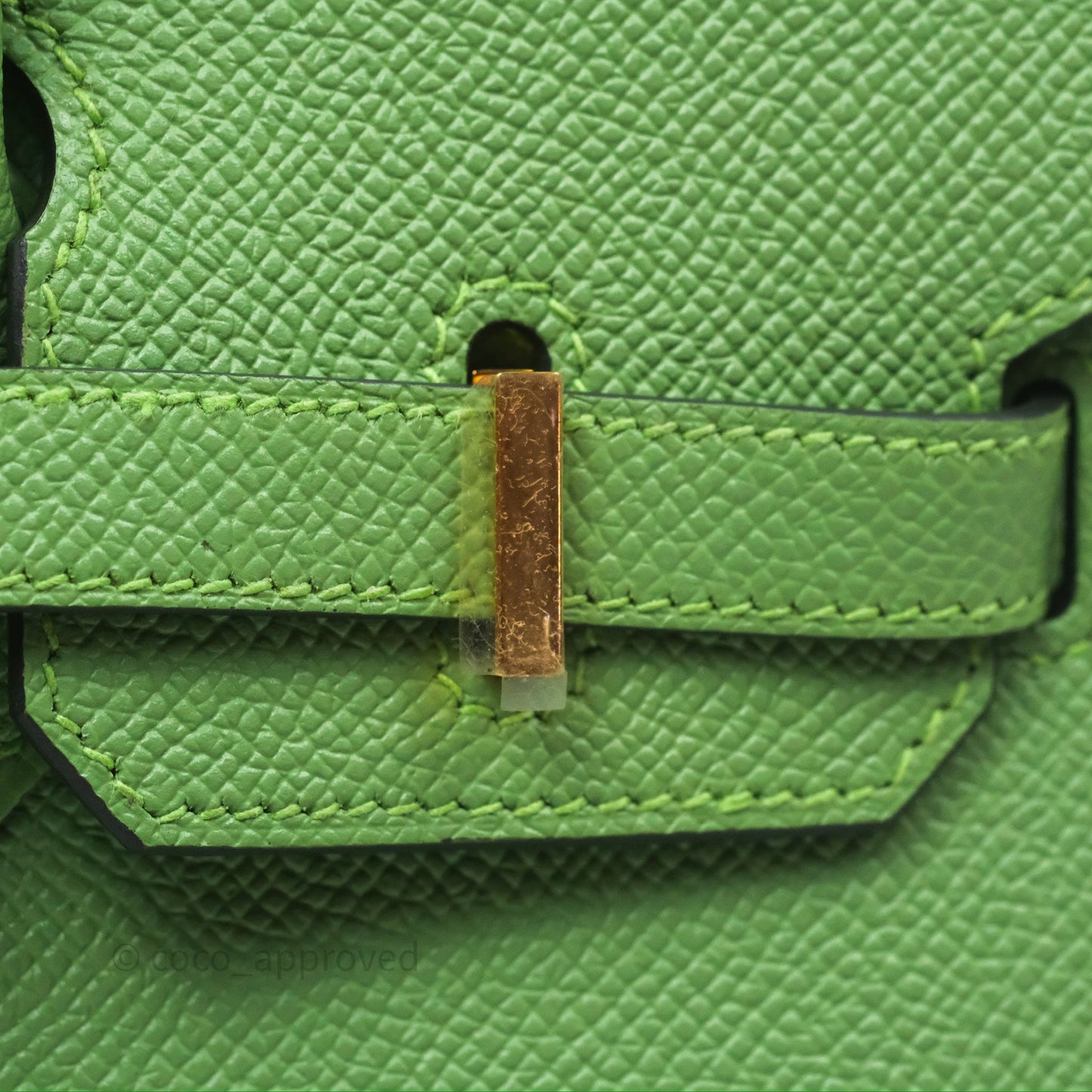 Hermès Birkin 25 Sellier Vert Criquet 3I Epsom Gold Hardware