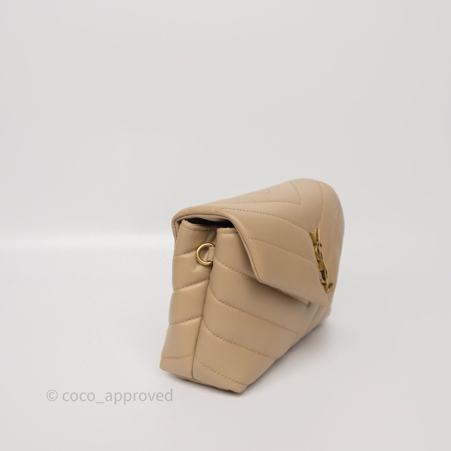 Saint Laurent Loulou Toy Shoulder Bag Beige