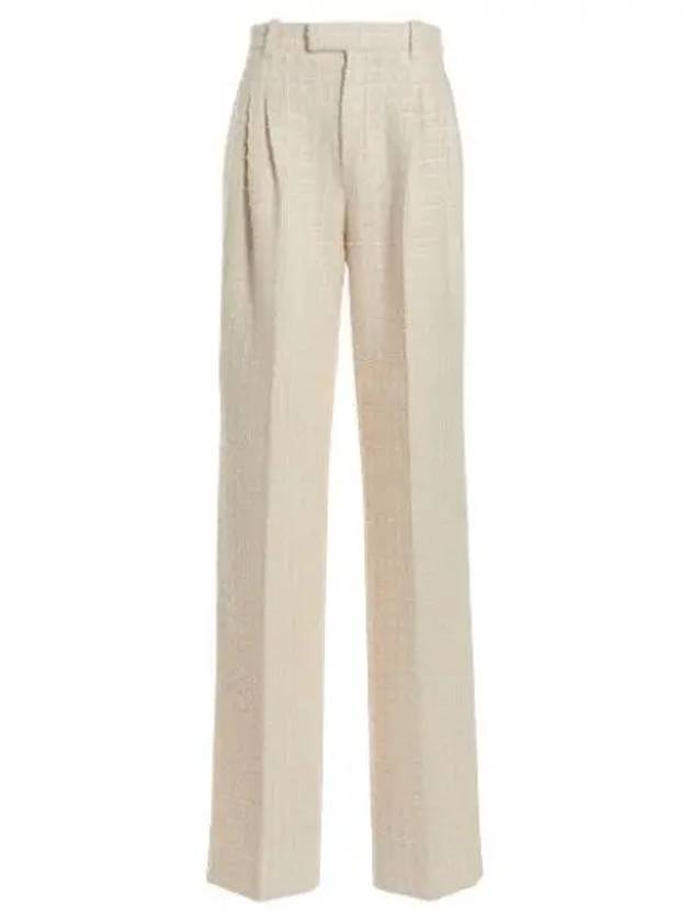 Luxury Gucci Trending 2025 Tweed Straight Pants White