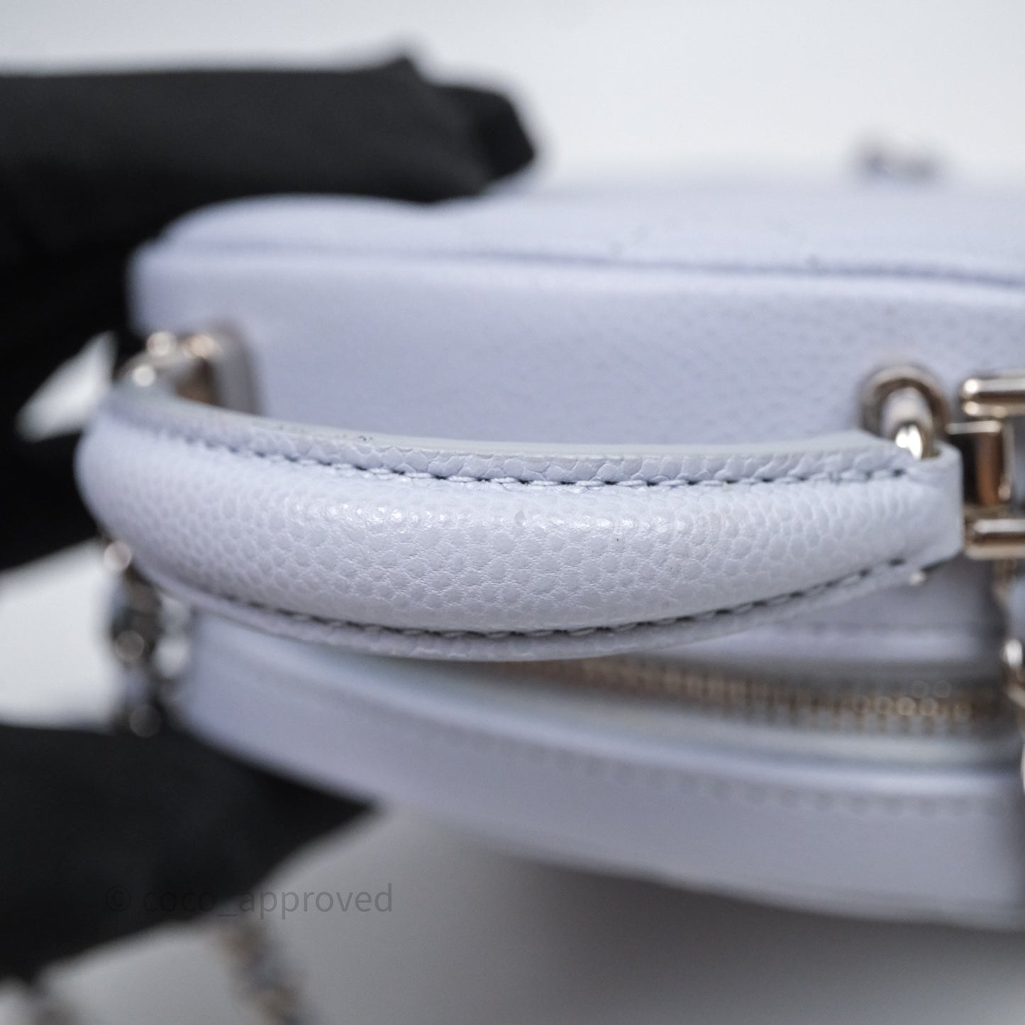 Chanel Classic Mini Backpack Light Blue Caviar Silver Hardware