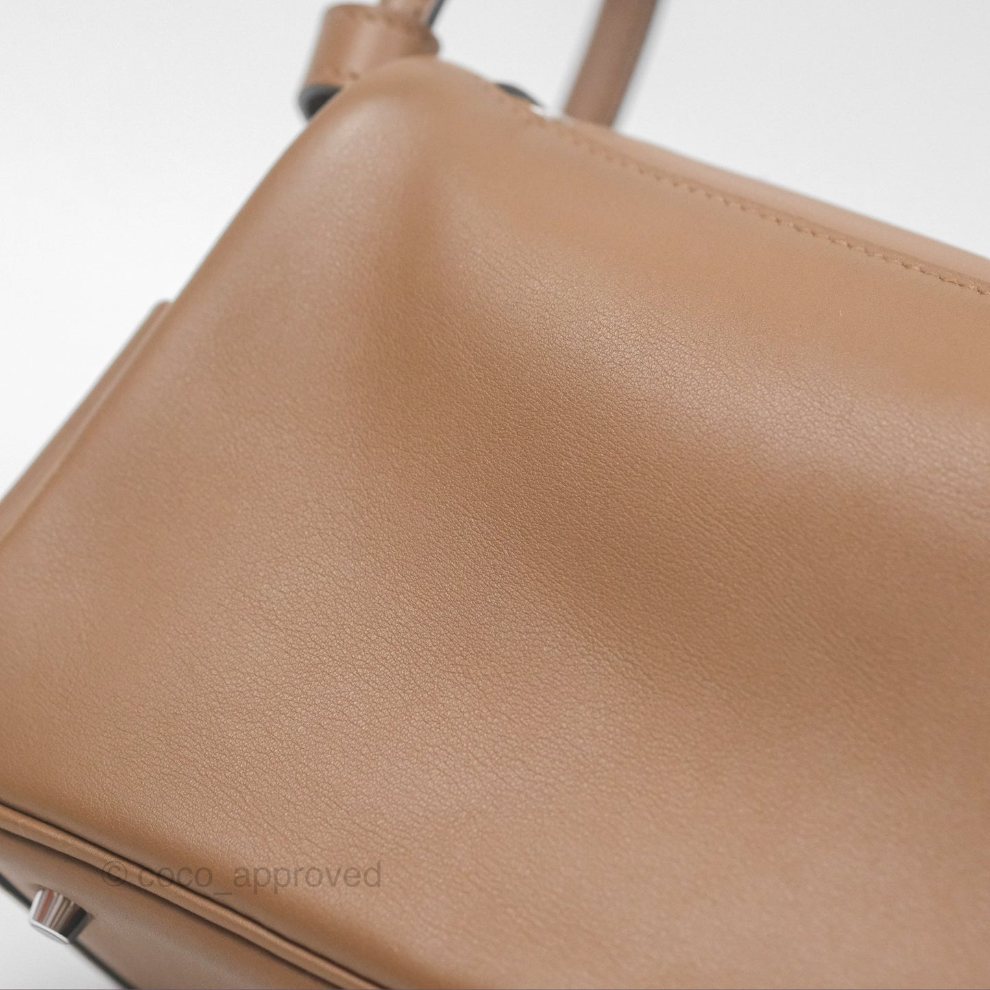 Hermès Mini Lindy 20 Verso Swift Alezan 3G / Biscuit 48 Palladium Hardware
