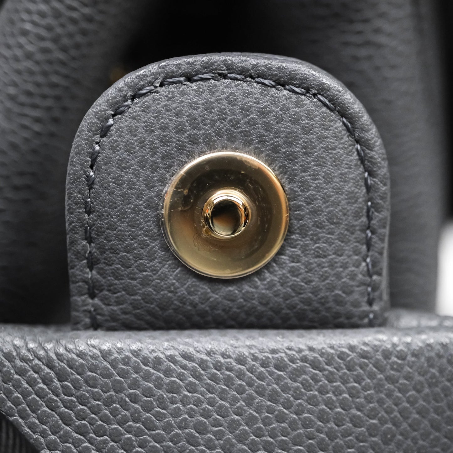 Chanel Small Duma Backpack Dark Grey Caviar Gold Hardware 23K