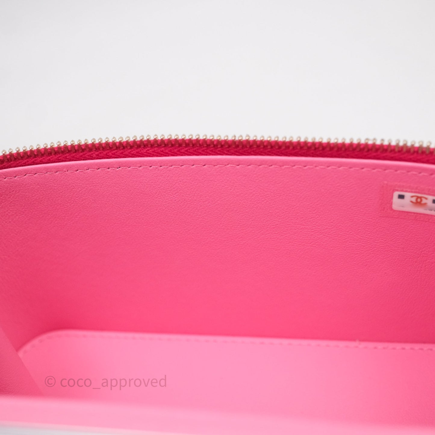 Chanel Vanity Rectangular Top Handle Pink Lambskin Gold Hardware