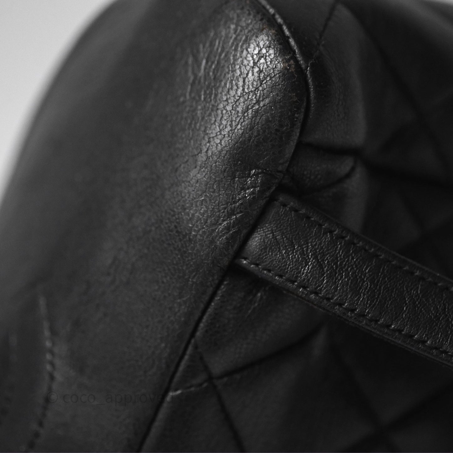 Chanel Vintage CC Duma Backpack Black Lambskin 24K Gold Hardware