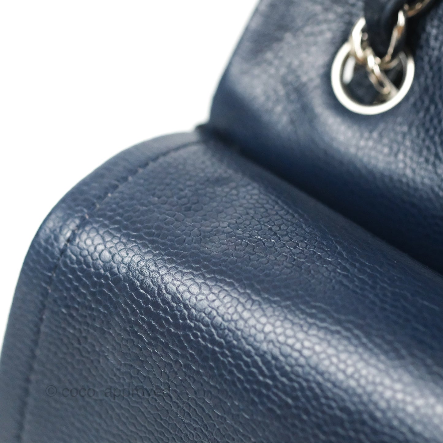 Chanel Jumbo Double Flap Navy Caviar Silver Hardware⁣⁣