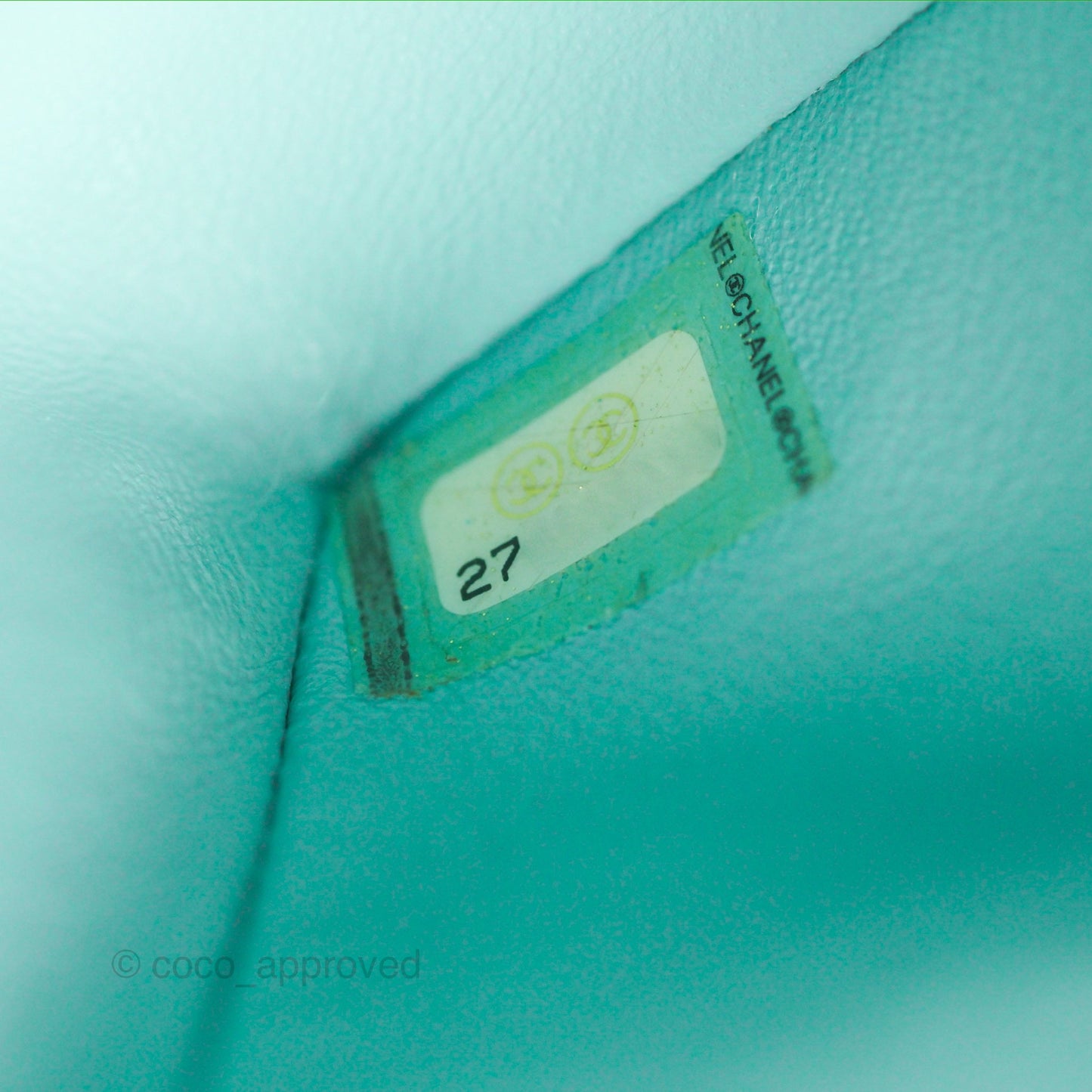 Chanel Small Classic Quilted Flap Tiffany Blue Caviar Gold Hardware 20C