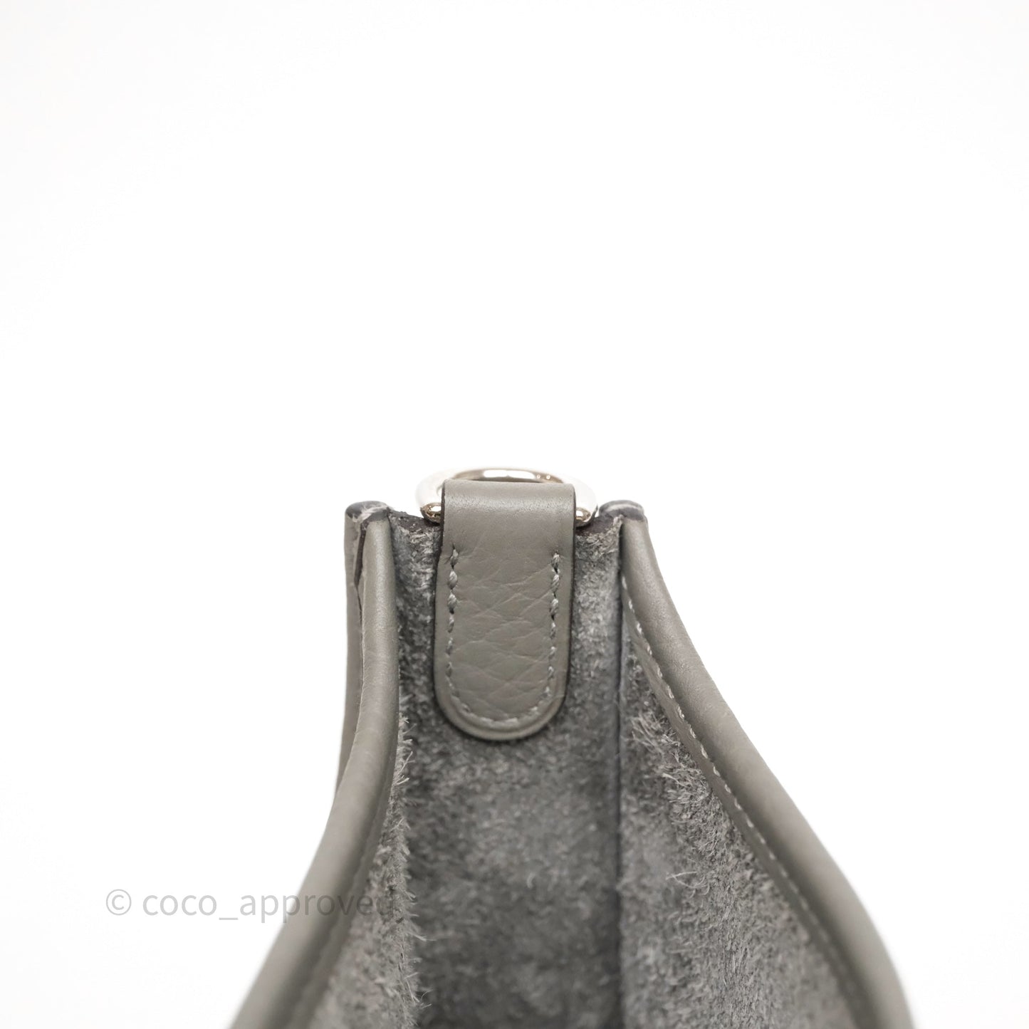 Hermès Mini Evelyne 16 Gris Meyer 0L Clemence Palladium Hardware