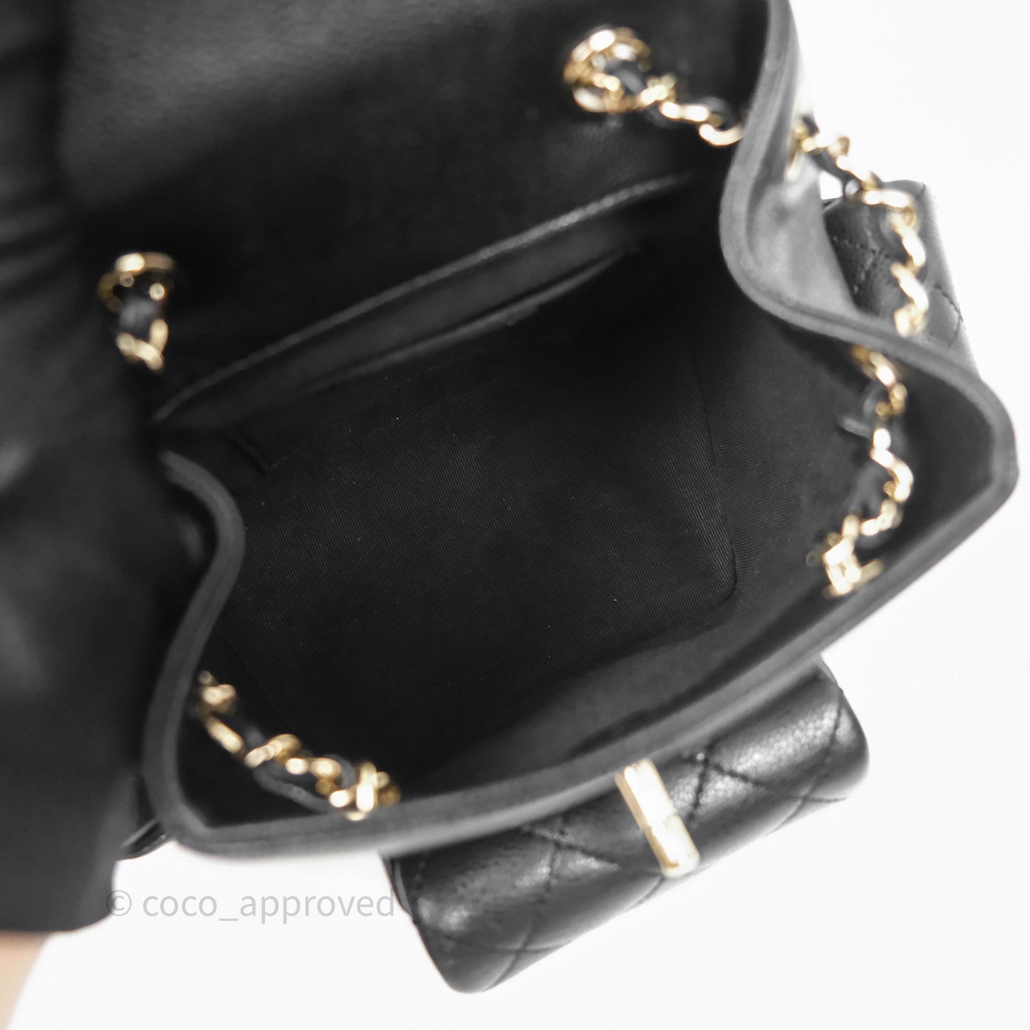 Chanel Small Duma Backpack Caviar Black Gold Hardware