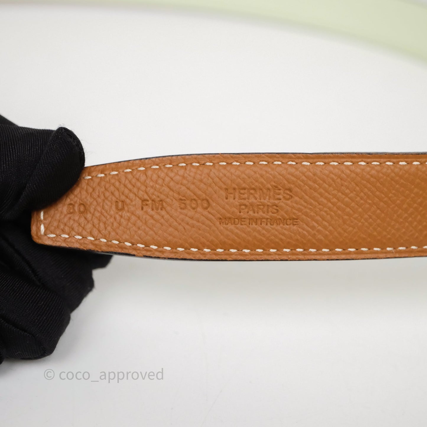Hermès H Belt Buckle & Reversible Strap Gold/ Vert Fizz Gold Hardware