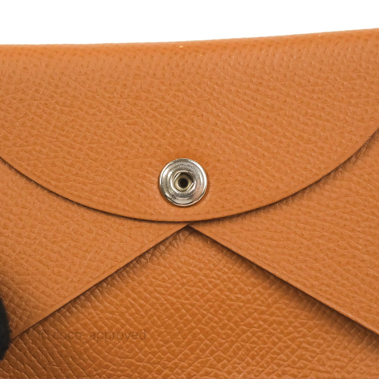 Hermès Calvi Card Holder Gold Epsom