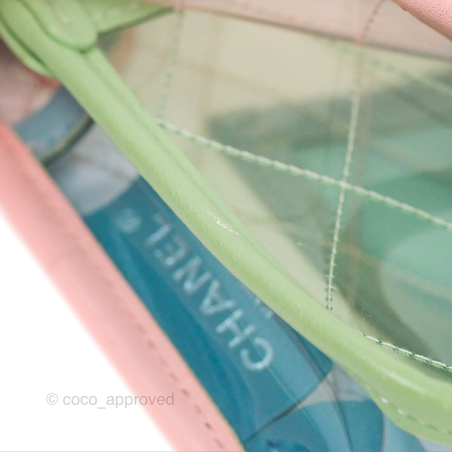 Chanel Mini Coco Splash Flap Bag PVC Lambskin Pink/Blue/Green Silver Hardware
