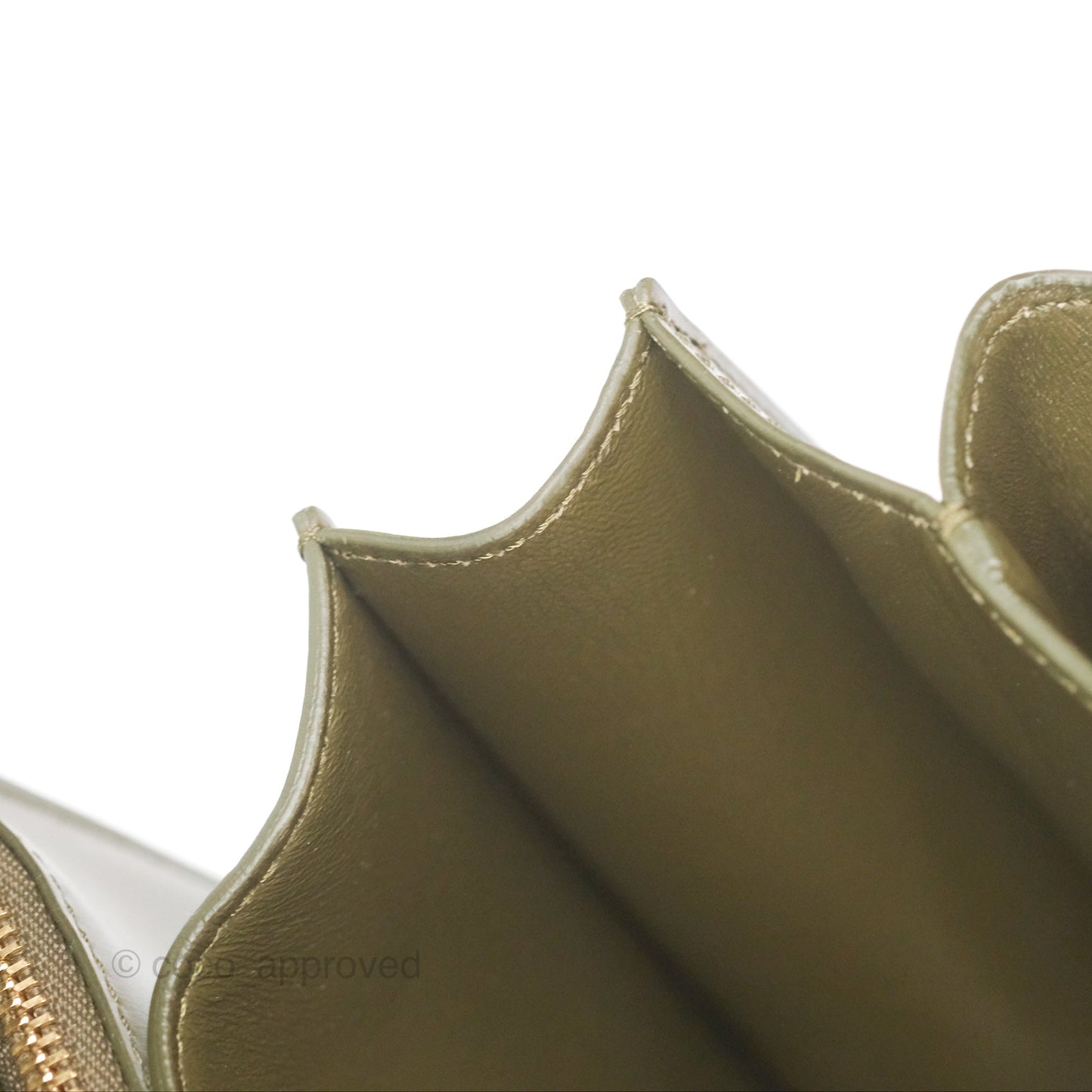 Celine Medium Classic Box Flap Dark Olive Green Box Calfskin Gold Hardware