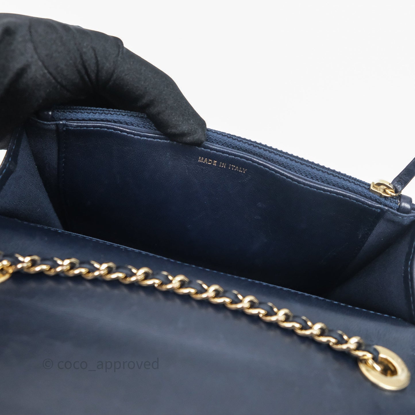 Chanel Trendy CC WOC Wallet On Chain Navy Lambskin Gold Hardware