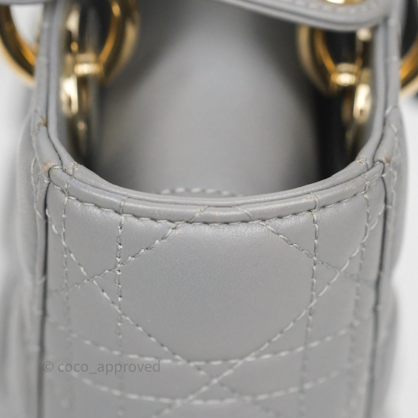 Dior Lady Dior My ABCDior Grey Lambskin Cannage