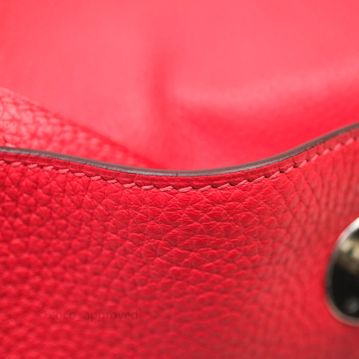 Hermes Lindy 26 Clemence Rouge Palladium Hardware