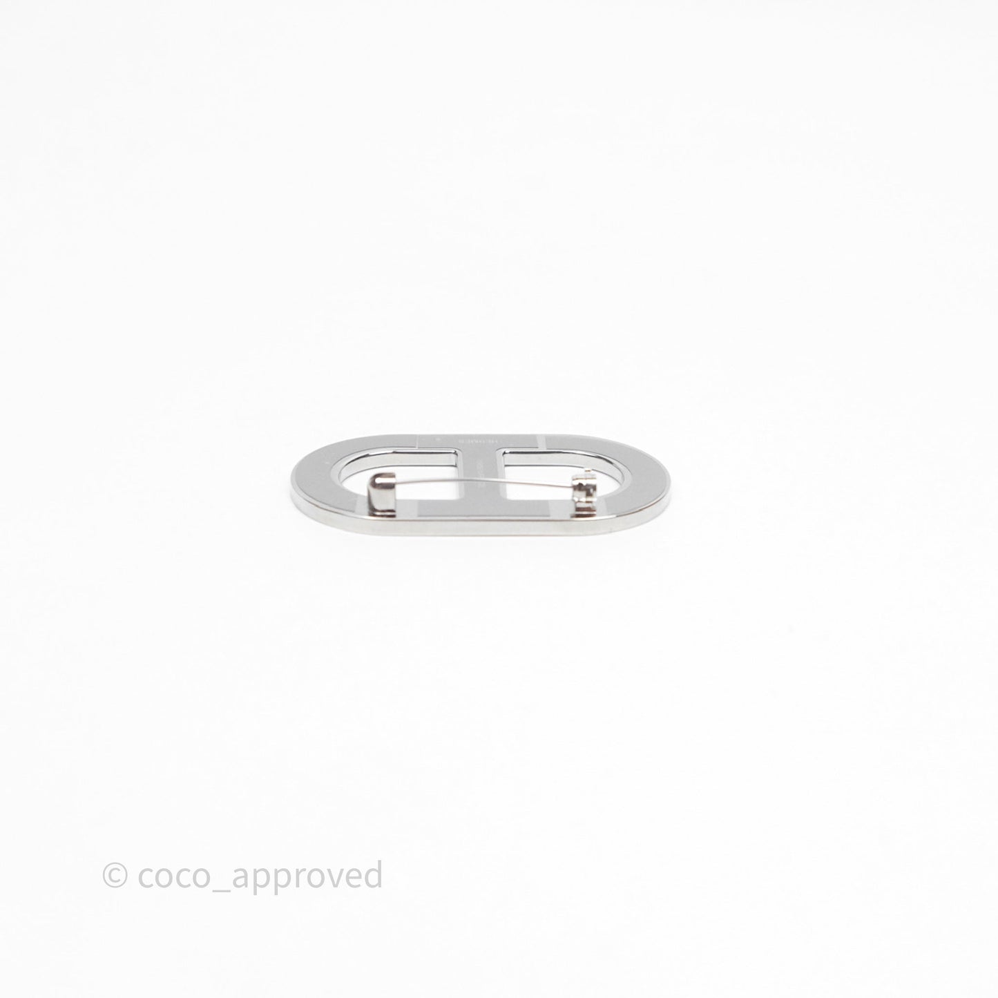 Hermès Chaine d'Ancre Brooch Epsom Palladium Hardware