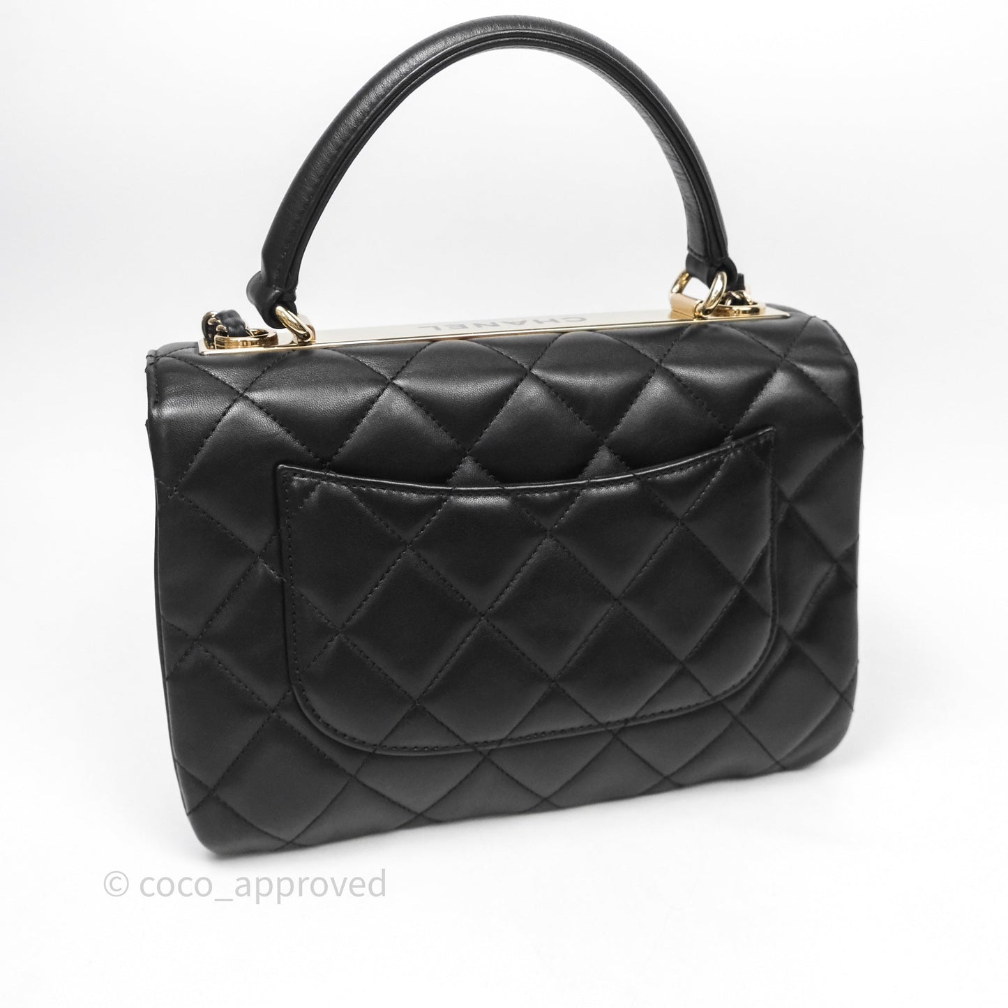 Chanel Small Trendy CC Black Lambskin Gold Hardware