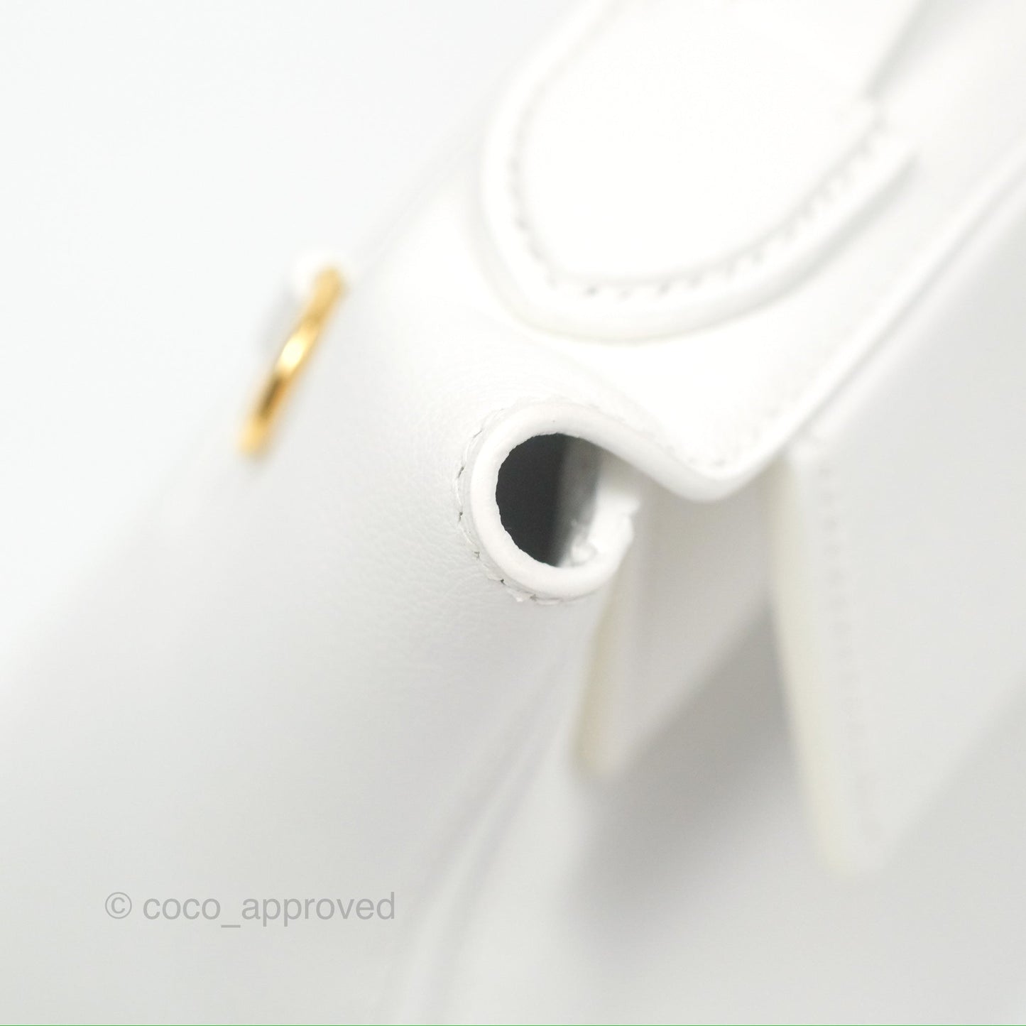 Hermès 24/24 21 Mini New White Evercolor/ Swift Gold Hardware