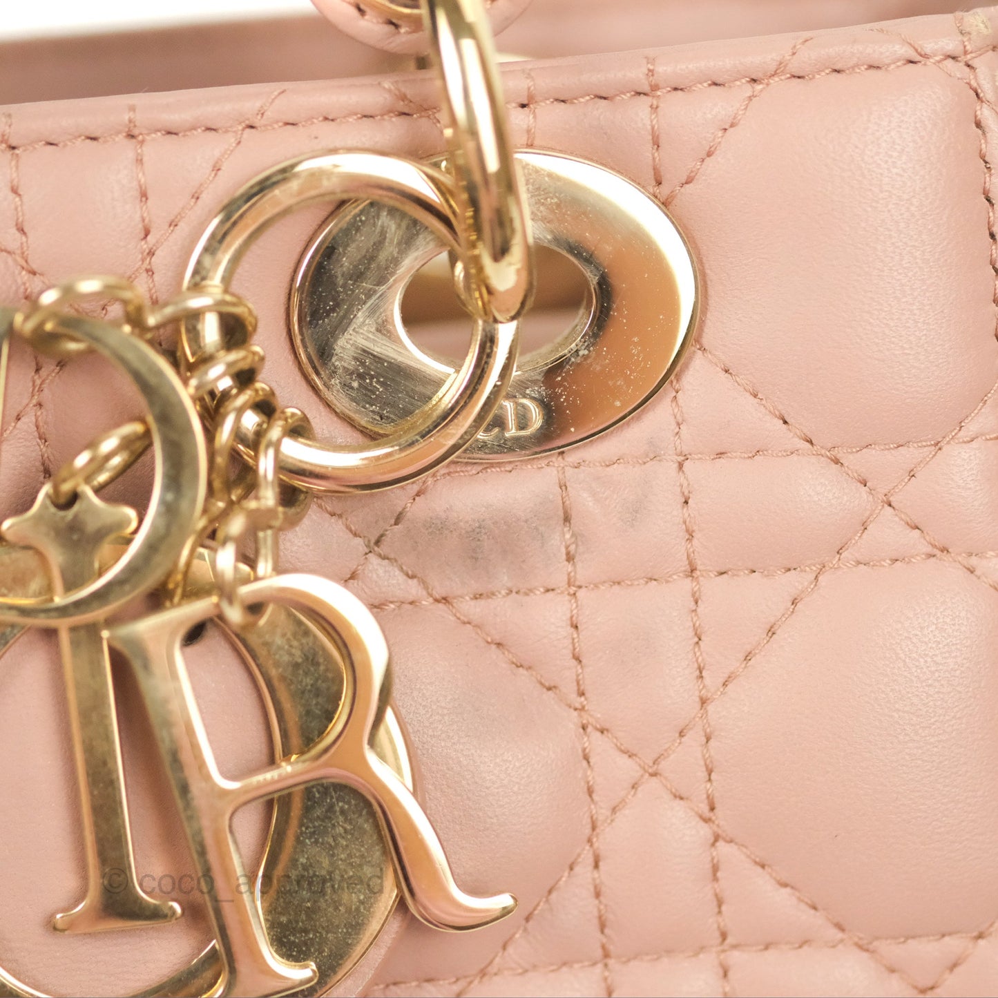 Christian Dior Lambskin My ABCDior Lady Dior Fard Gold Hardware