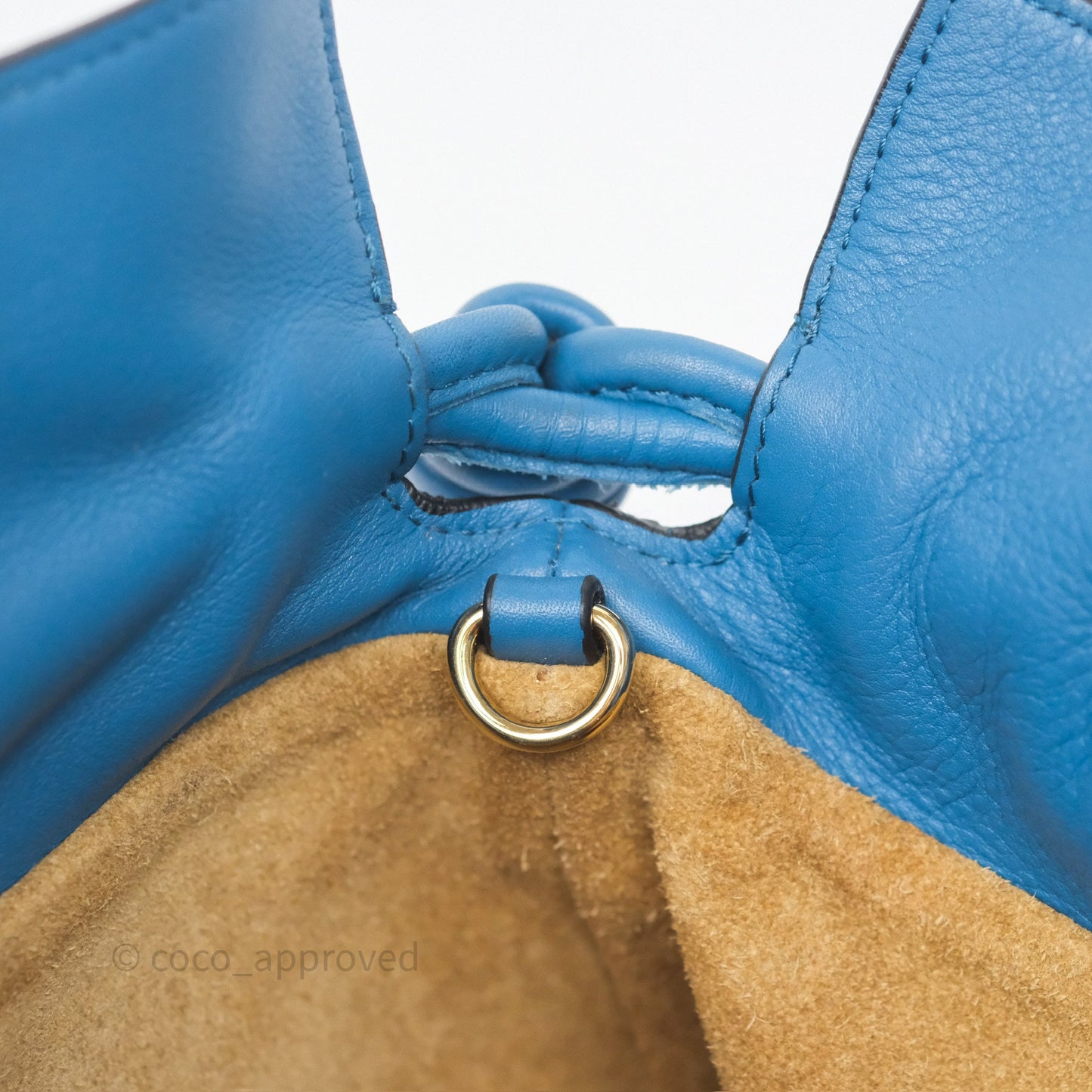 Loewe Mini Flamenco Clutch Nappa Calfskin Teal Blue