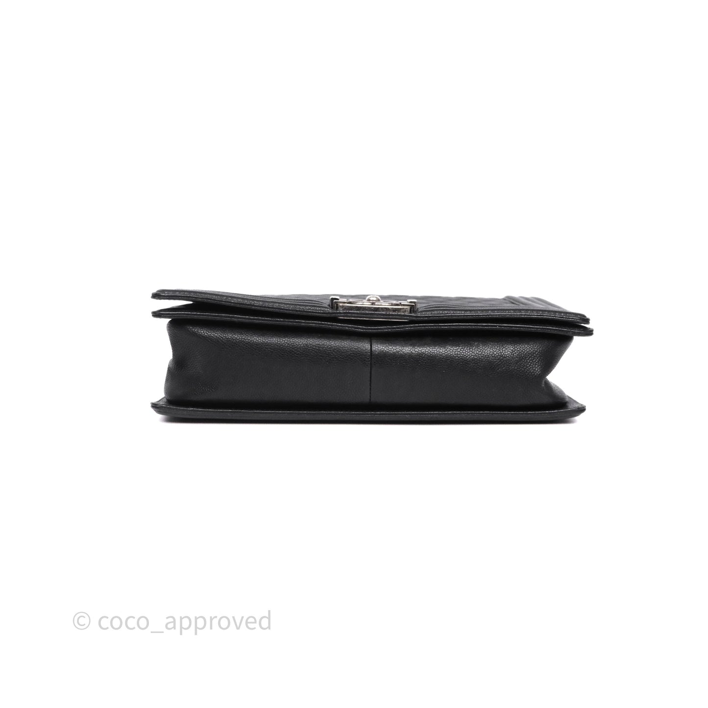 Chanel Quilted New Medium Boy Black Caviar Ruthenium Hardware