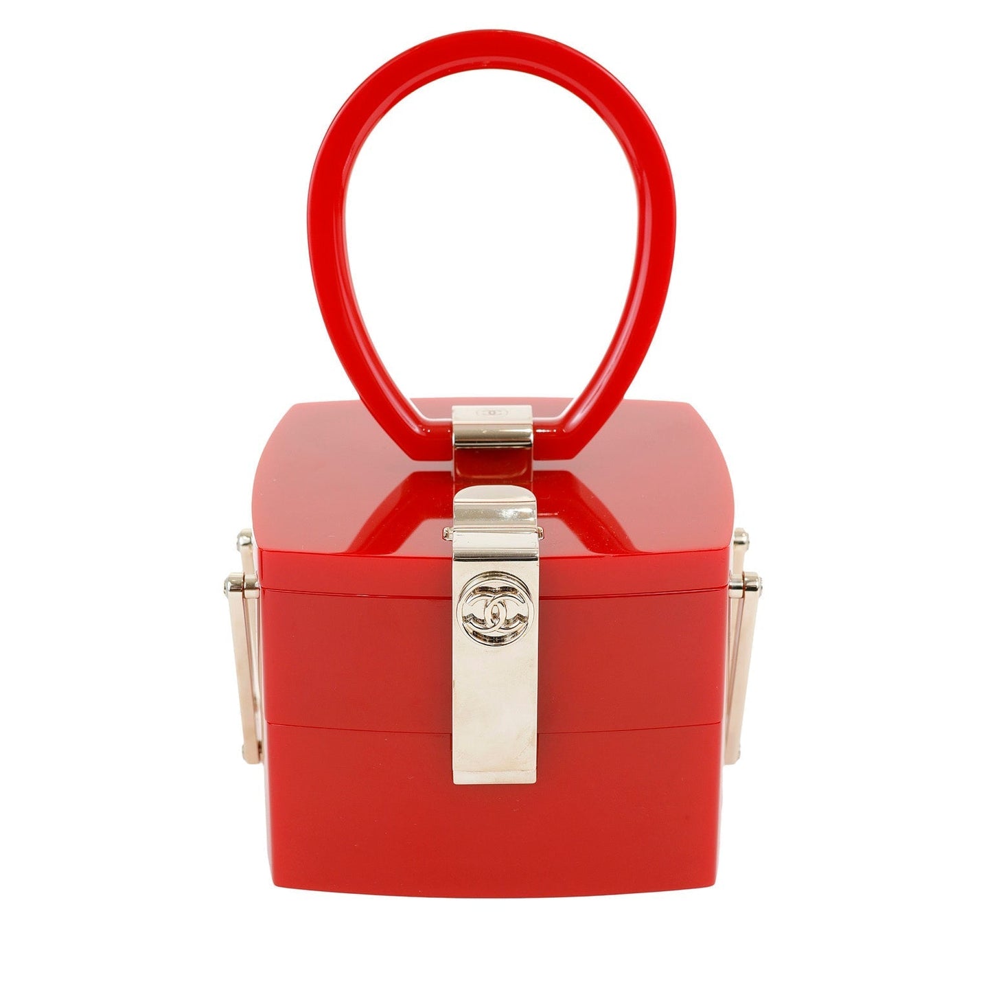 Luxury Chanel Red Lucite Devil Wears Prada Runway Bag