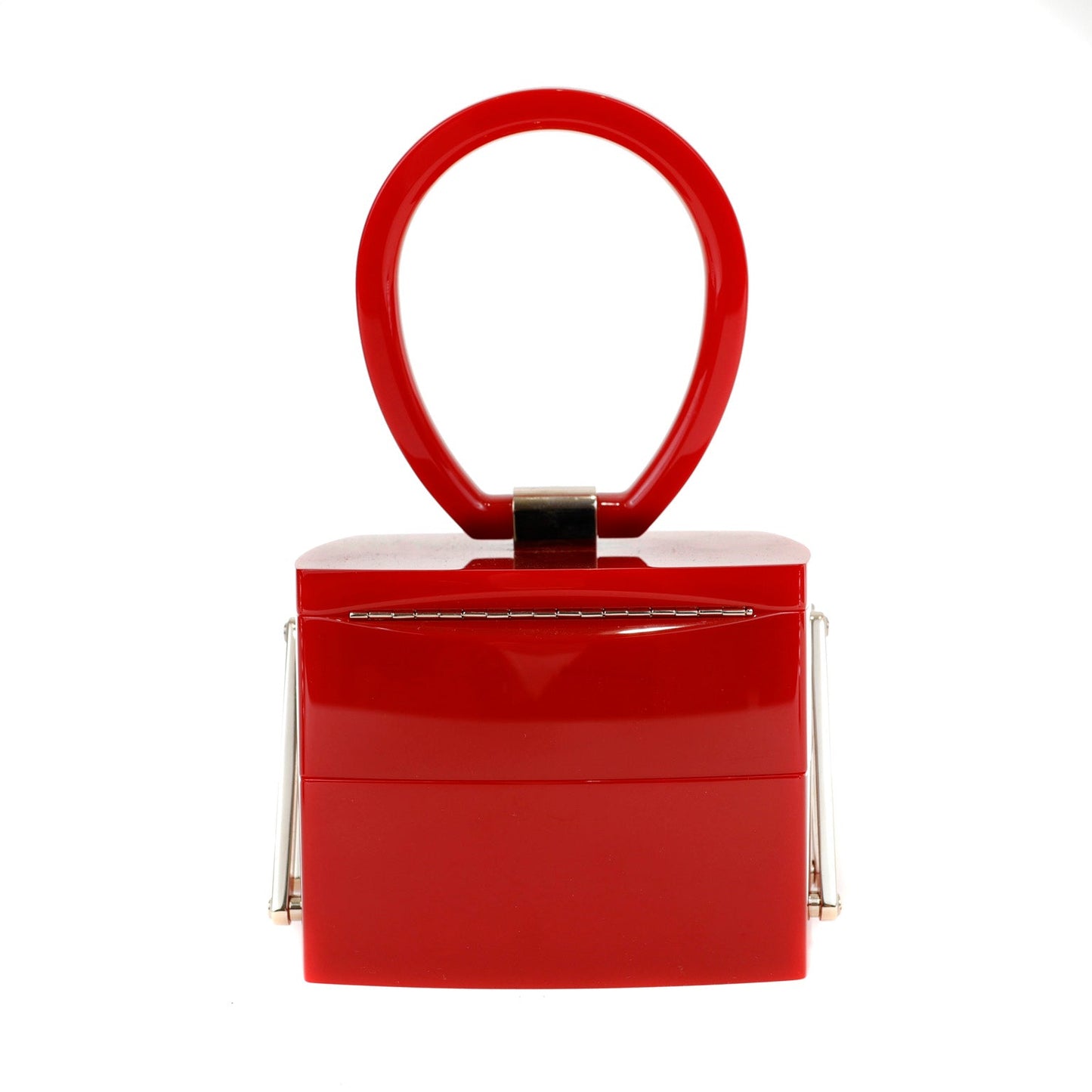 Luxury Chanel Red Lucite Devil Wears Prada Runway Bag