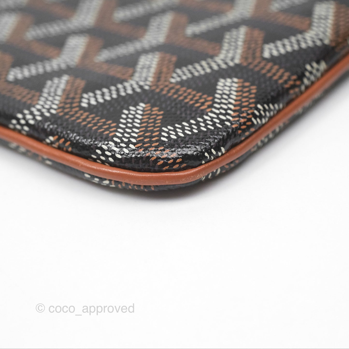 Goyard Sénat MM Pouch Black/ Tan