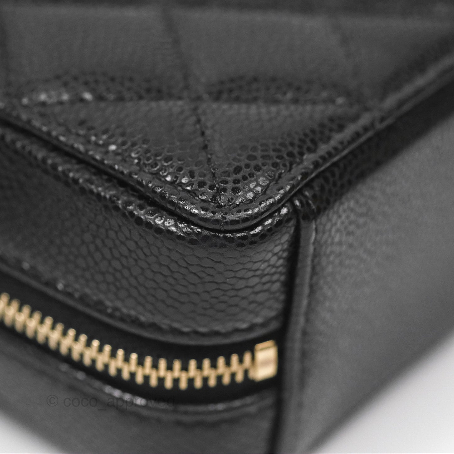 Chanel Mini Clutch With Chain Black Caviar Gold Hardware