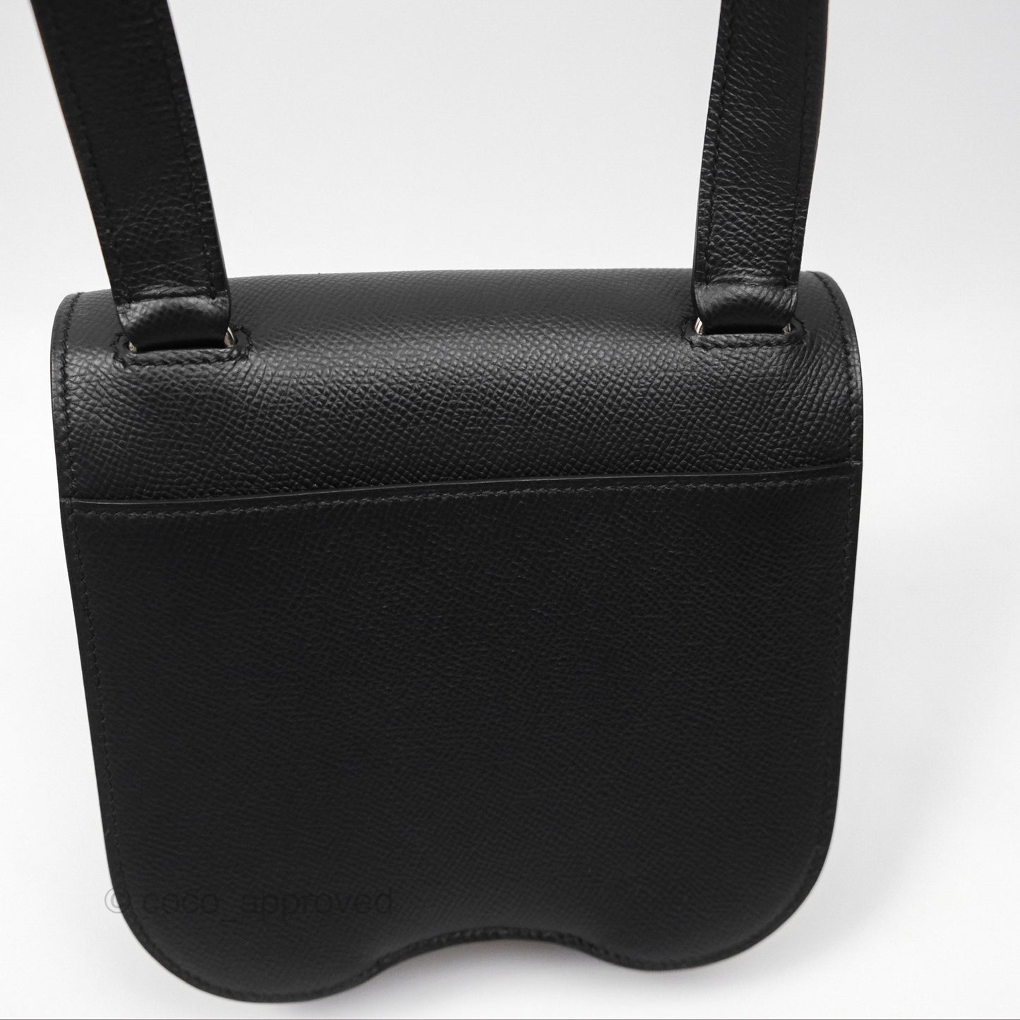 Hermès Della Cavalleria Mini Bag Noir 89 Epsom Palladium Hardware