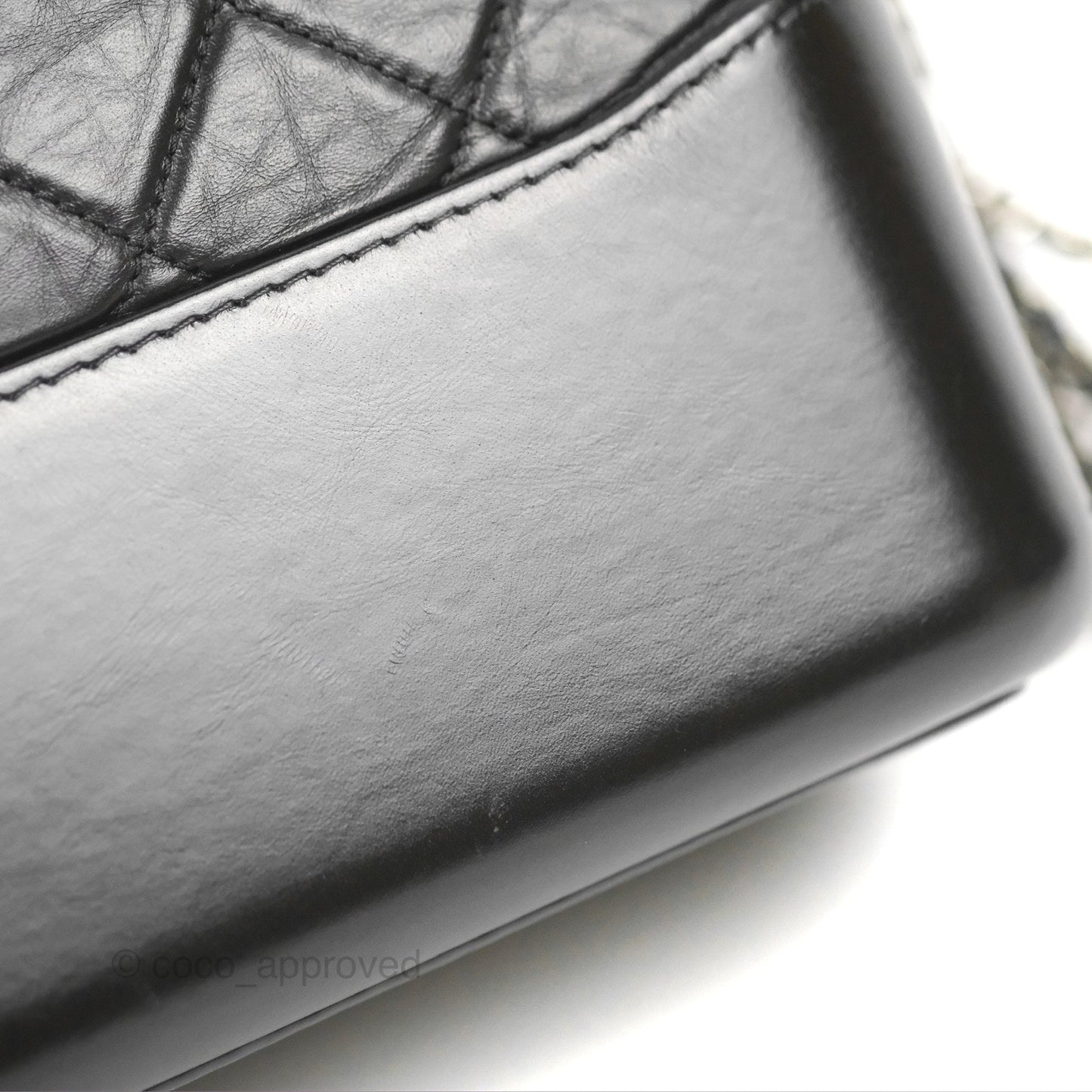 Chanel Medium Gabrielle Hobo Quilted Black Aged Calfskin Mixed Hardware