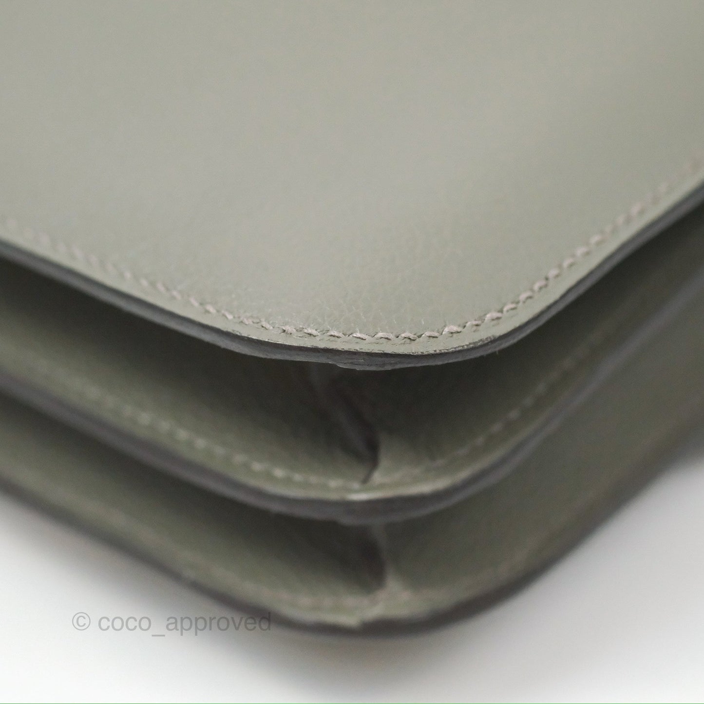 Hermès Constance Mini 18cm Mirror Gris Meyer 0L/Gris Pale M4 Evercolor Gold Hardware
