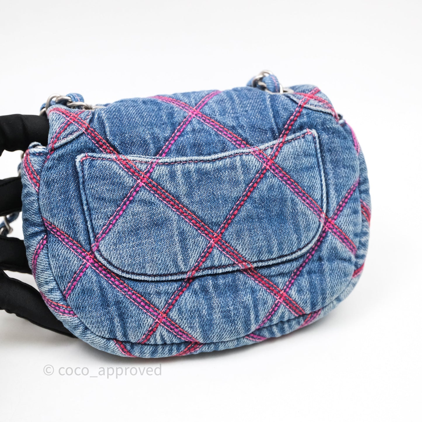 Chanel Coco Beach Flap Bag Denim Silver Hardware