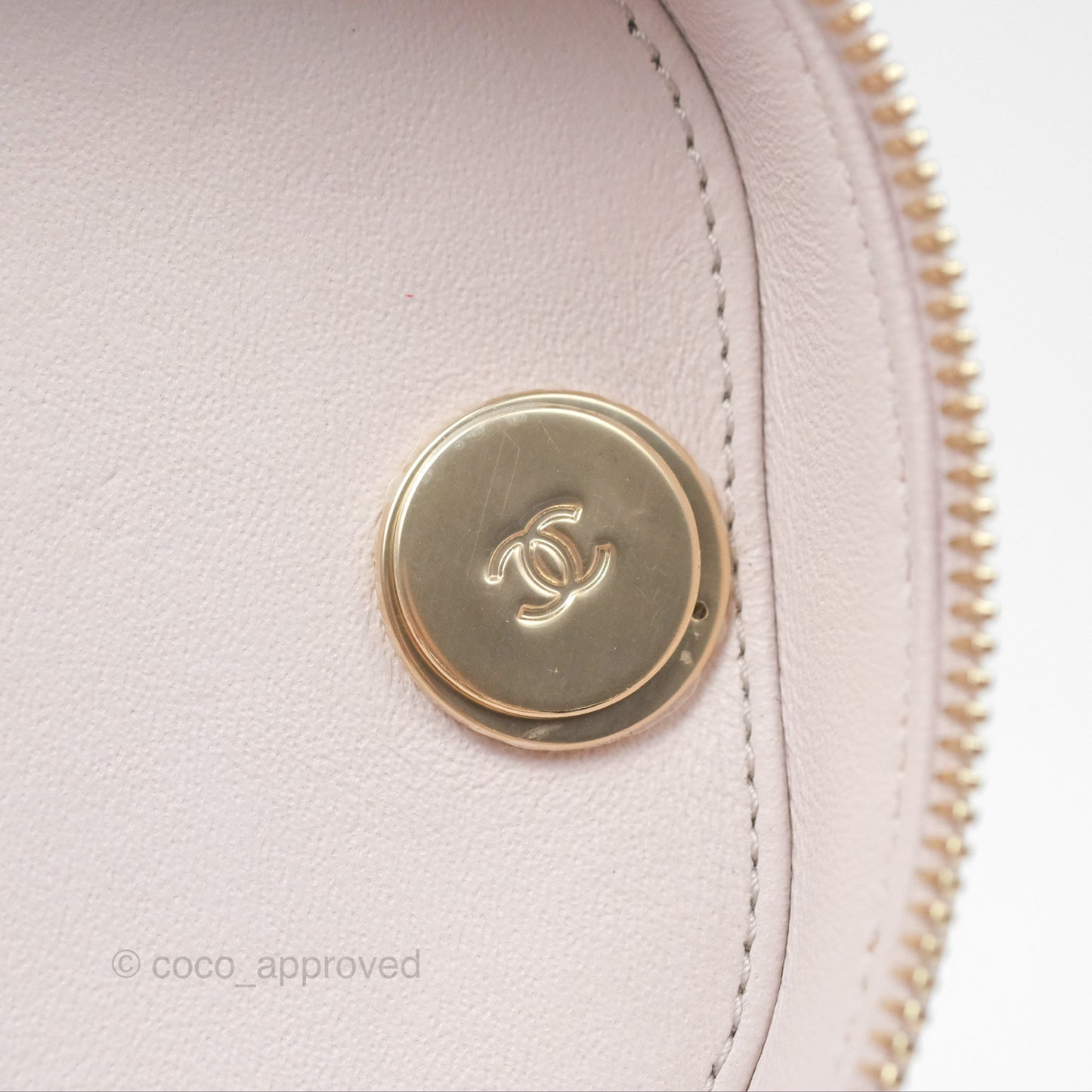 Chanel Small Quilted Top Handle Vanity Case Light Lilac Lambskin Gold Hardware