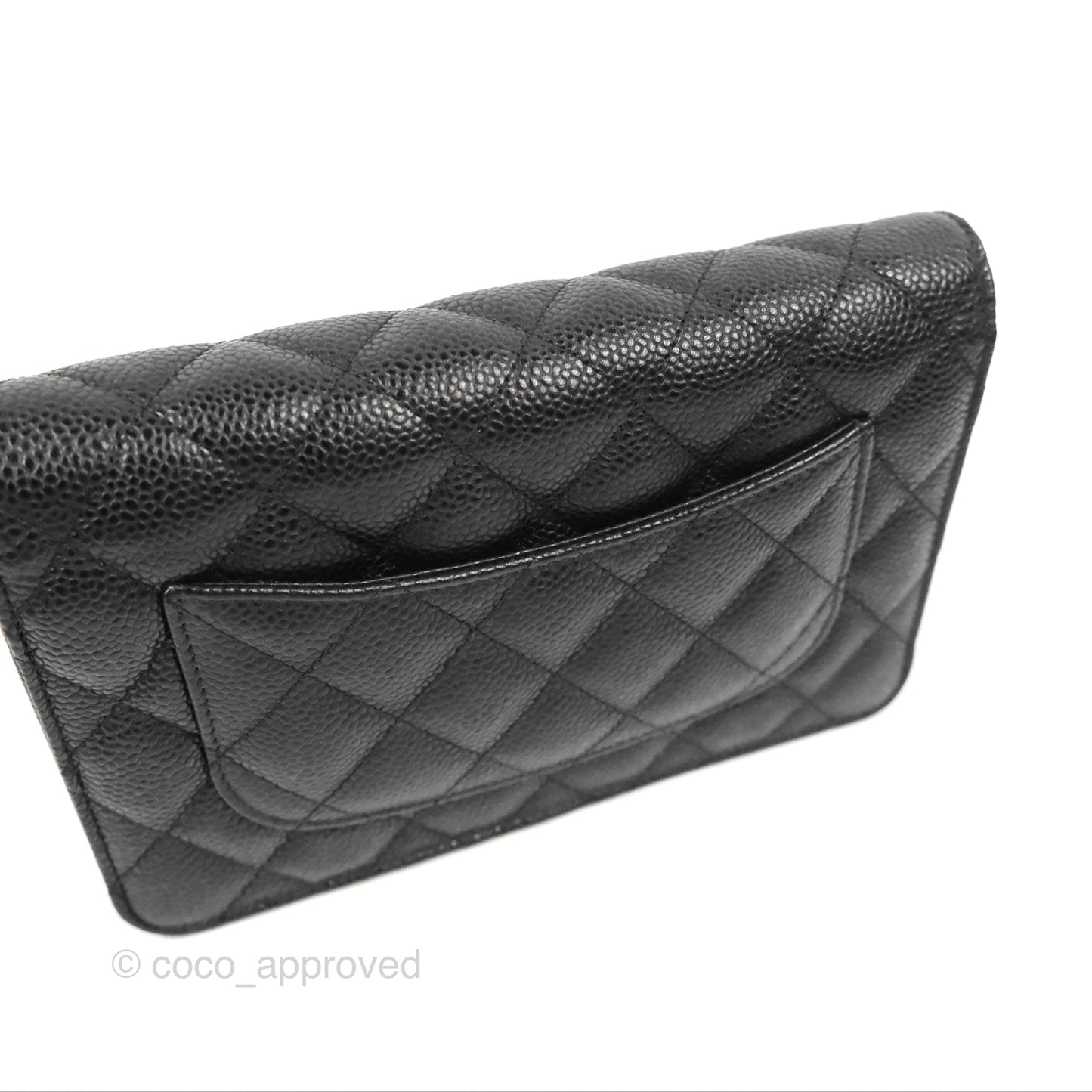 Chanel Quilted WOC Black Caviar Silver Hardware