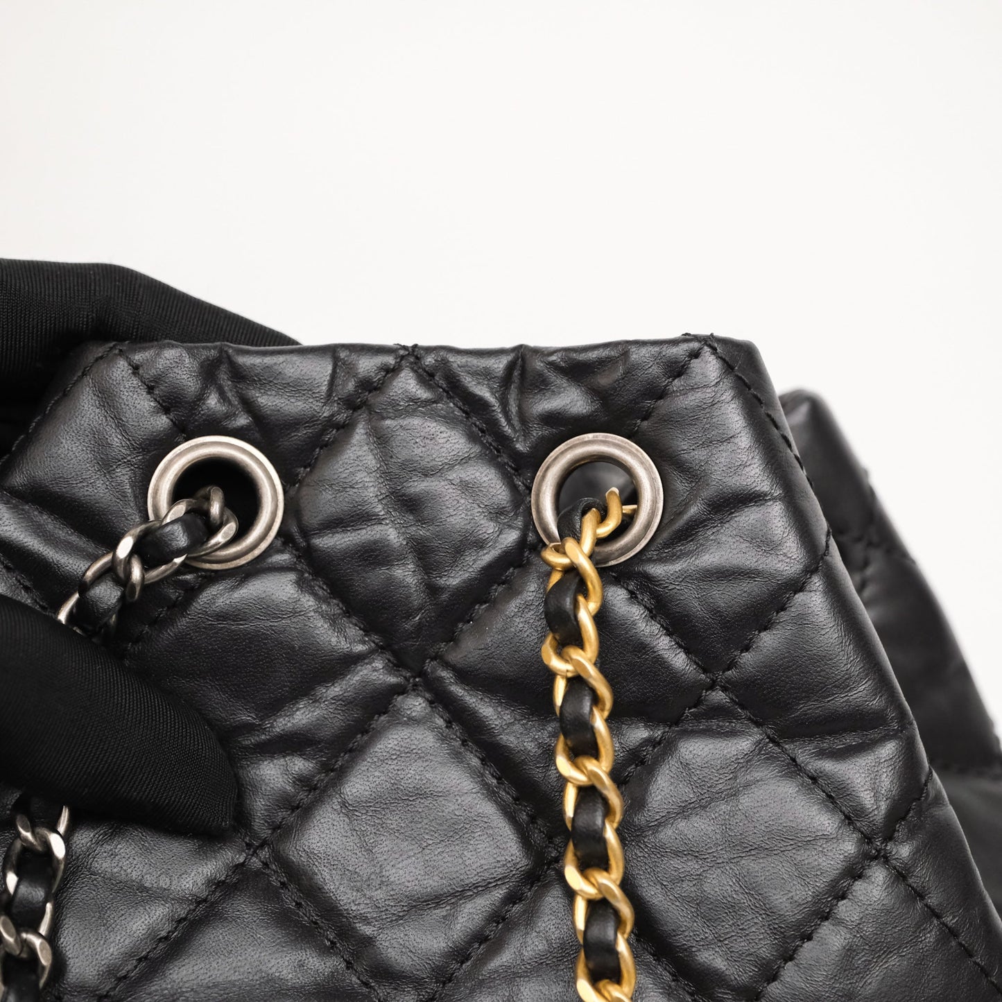 Chanel Small Gabrielle Backpack Black Aged Calfskin