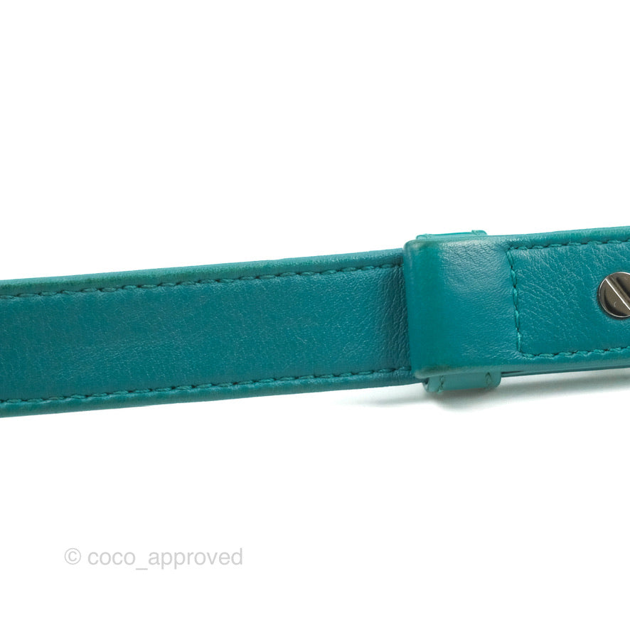 Chanel Quilted New Medium Boy Turquoise Patent Silver Hardware