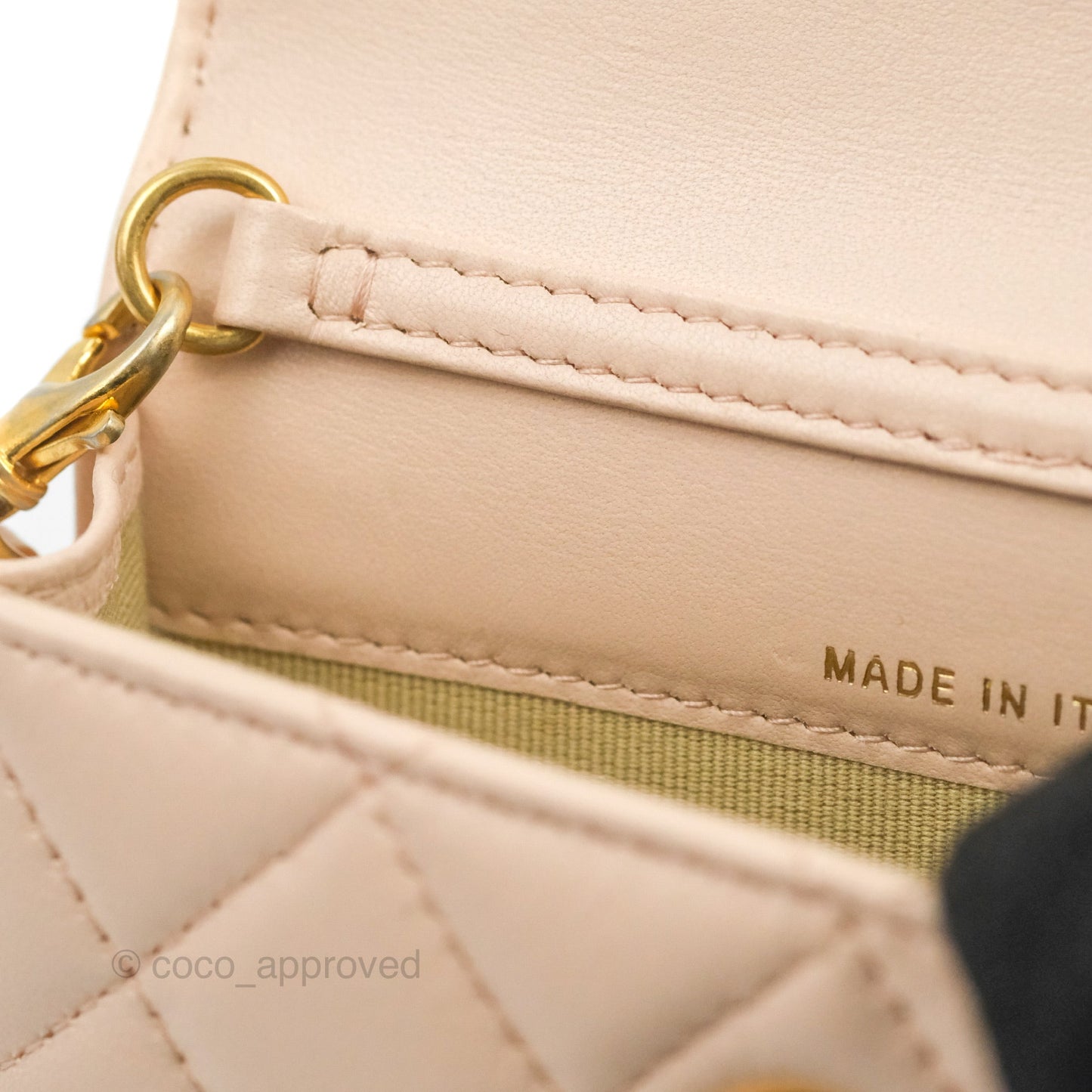 Chanel Mini Pearl Crush Clutch With Chain Belt Rose Clair Pink Lambskin Aged Gold Hardware