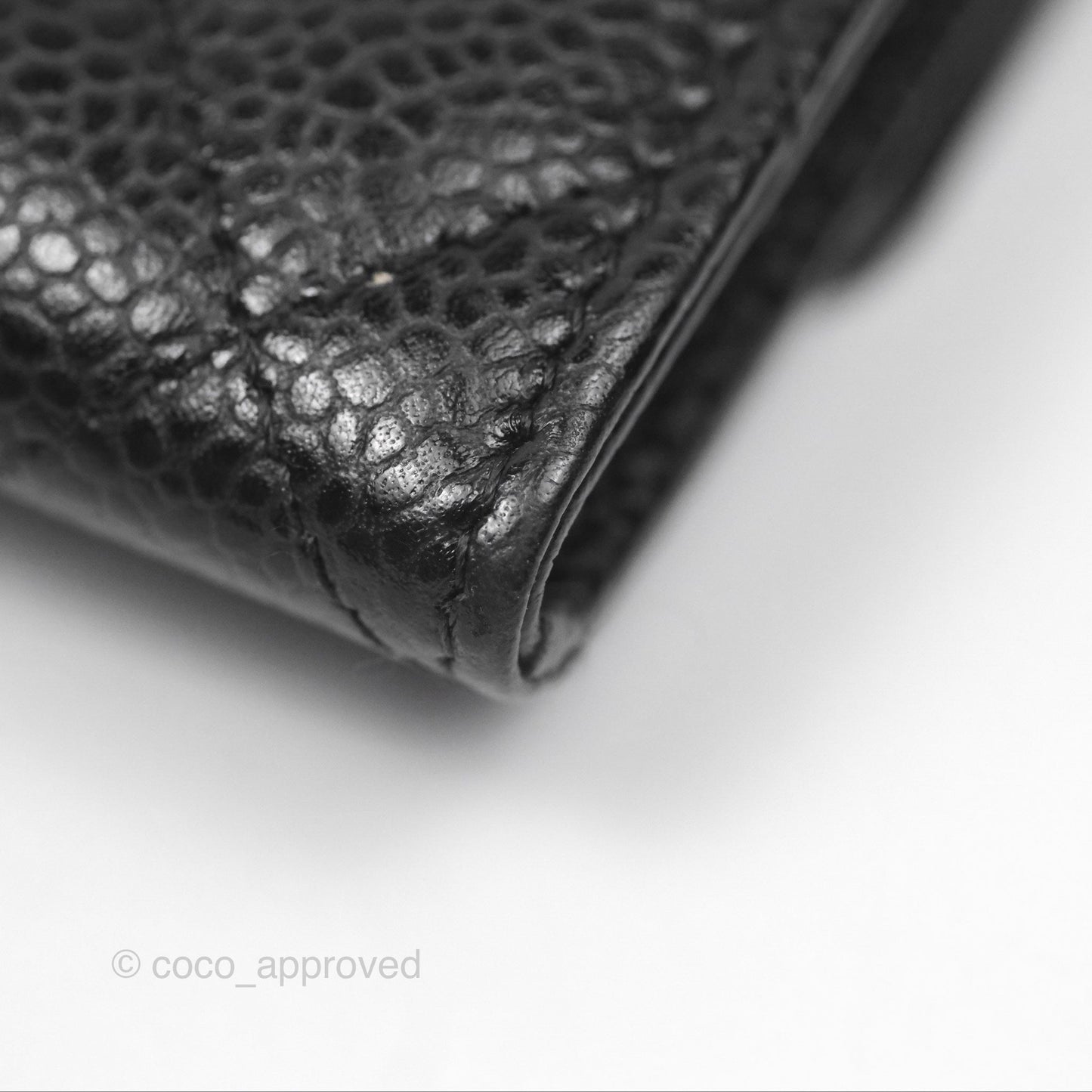 Chanel Quilted Flap Card Holder Caviar Black Gold Hardware