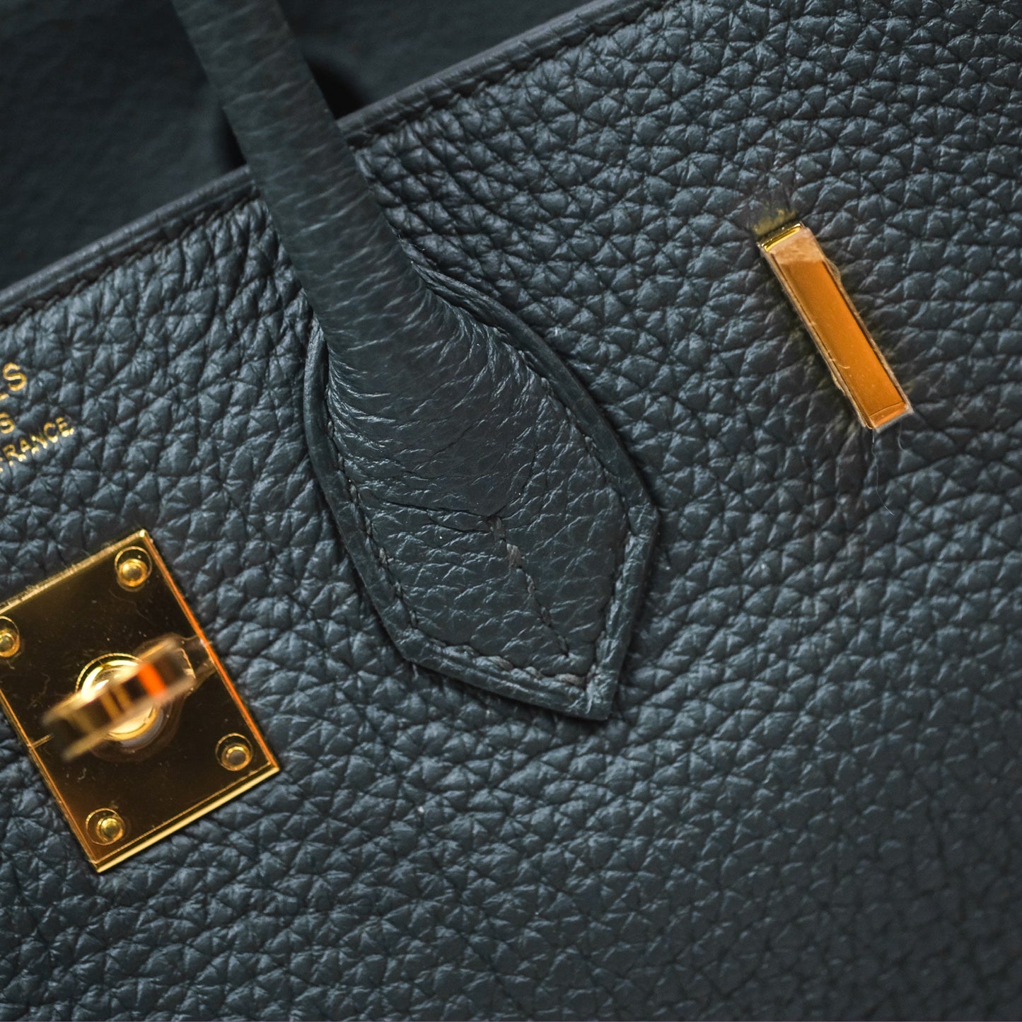 Hermès Birkin 25 Retourne Vert Cypres 6O Togo Gold Hardware