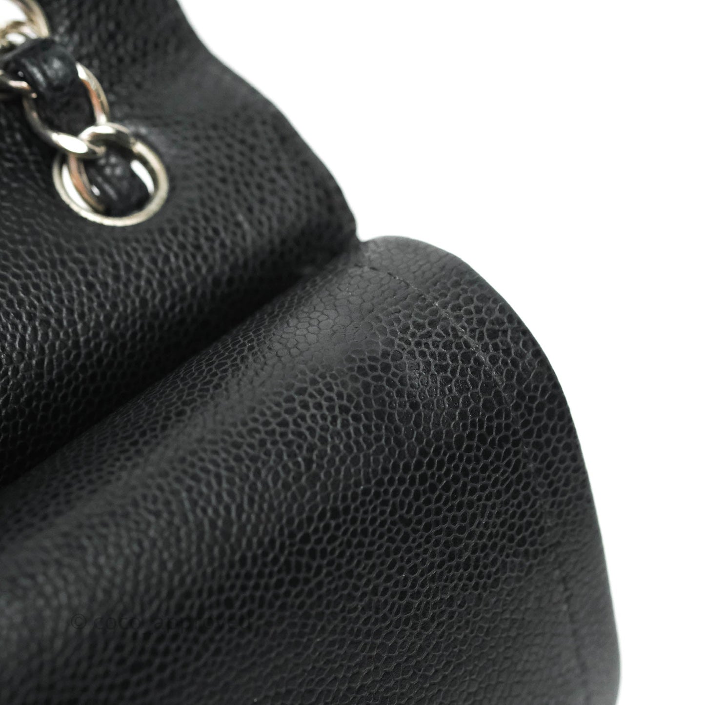 Chanel Quilted Jumbo Double Flap Black Caviar Silver Hardware⁣⁣