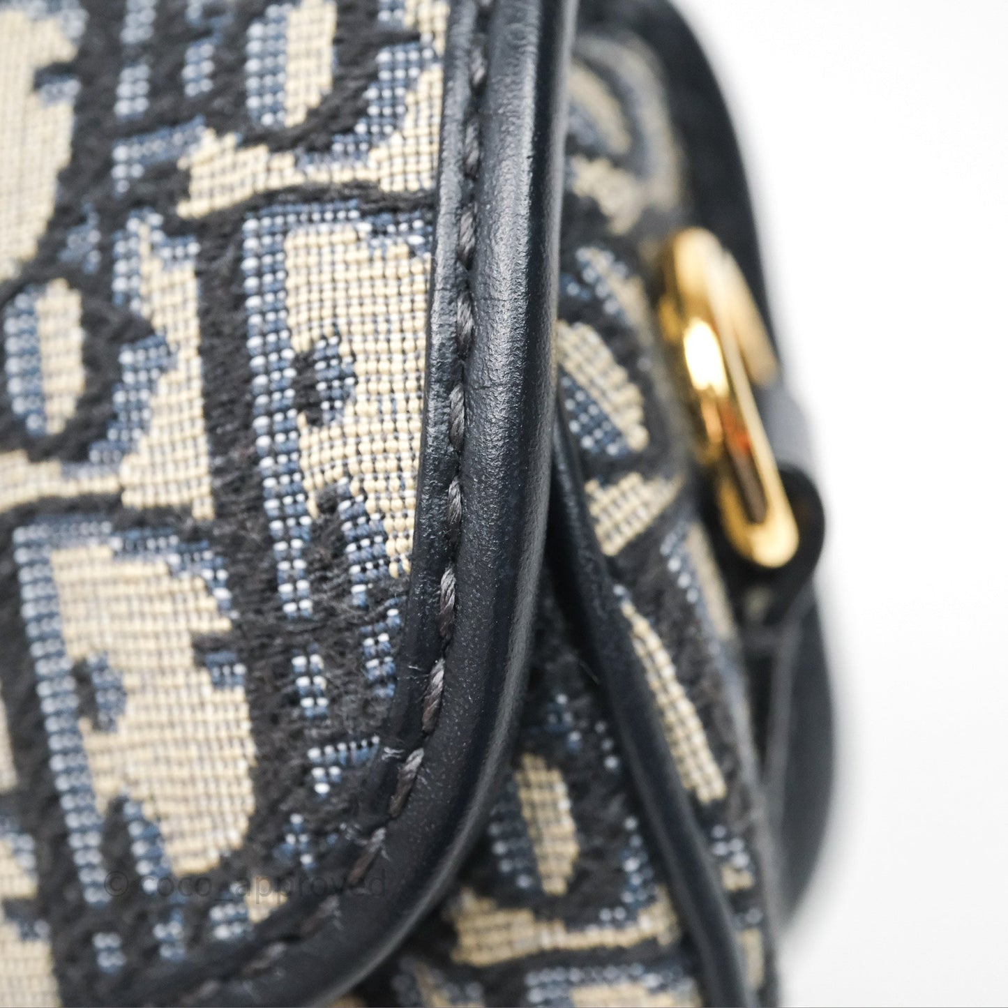 Christian Dior Bobby East-West Bag Blue Oblique Jacquard Canvas