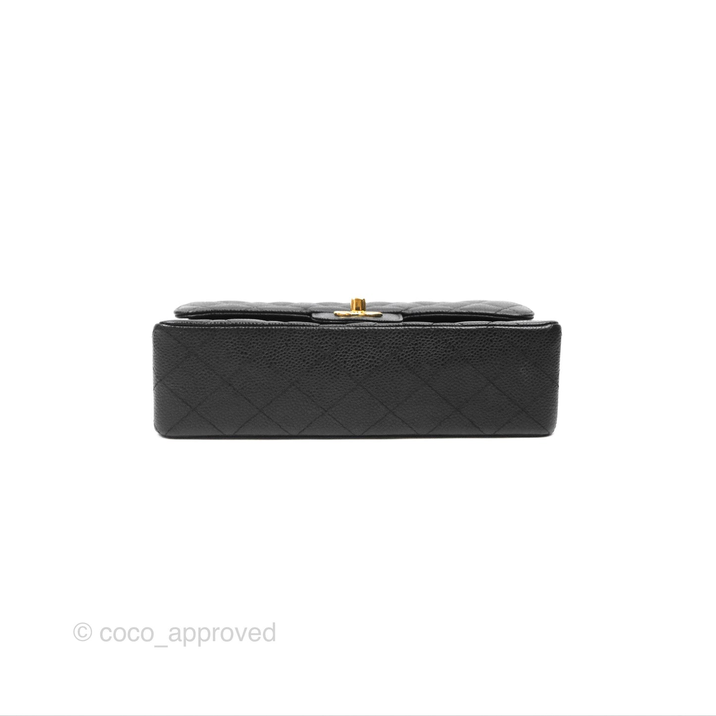 Chanel Small Quilted Classic Flap Black Caviar 24K Gold Hardware