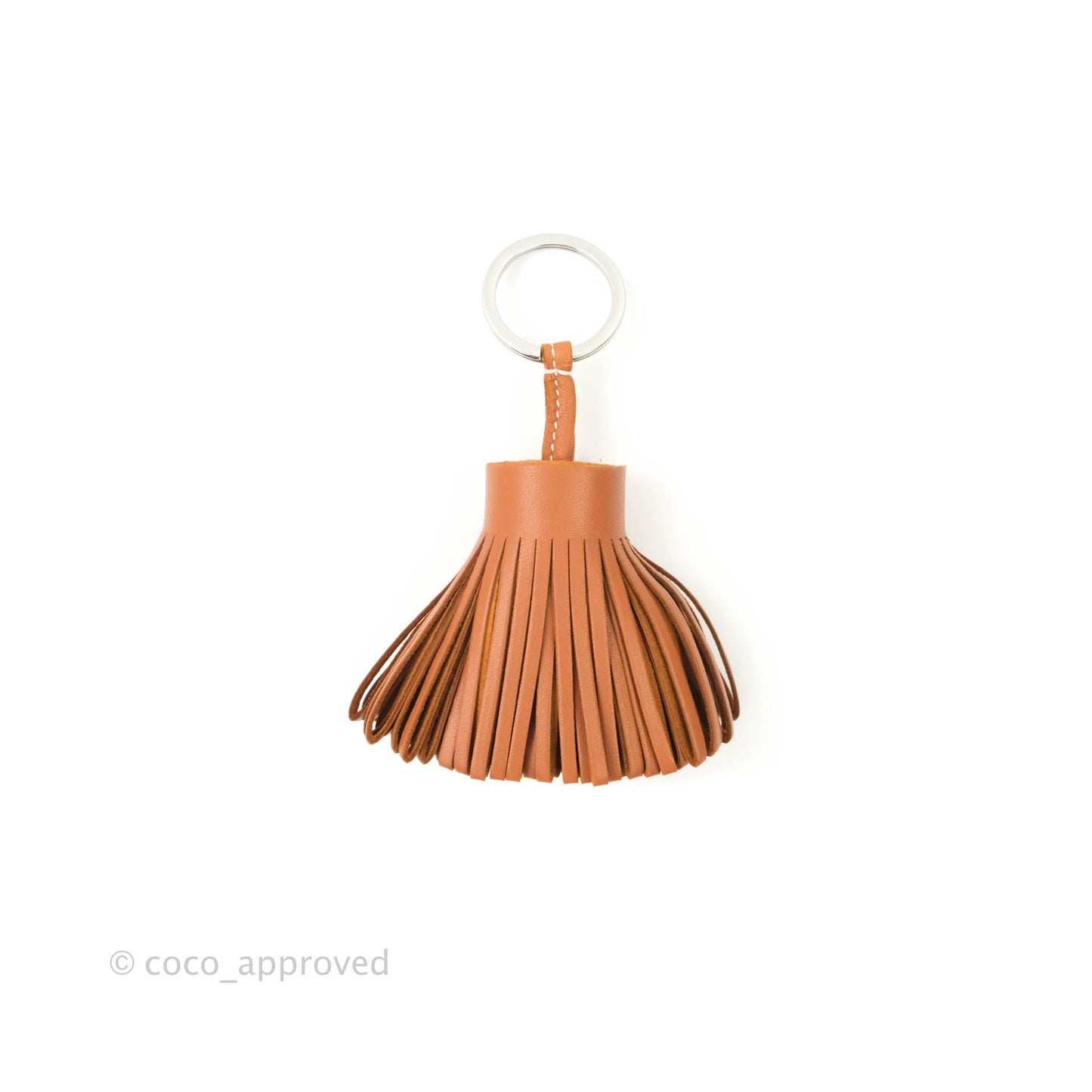 Hermès Gold Lambskin Leather Carmen Key Ring