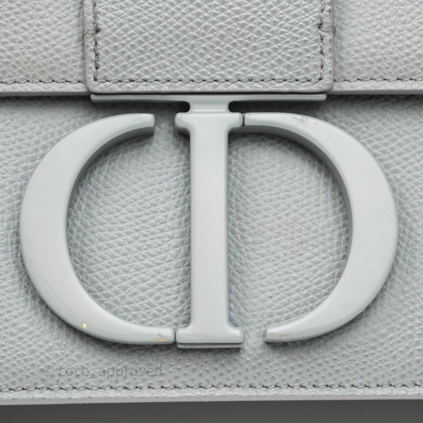 Dior 30 Montaigne Bag Grey Ultra Matte Grained Calfskin