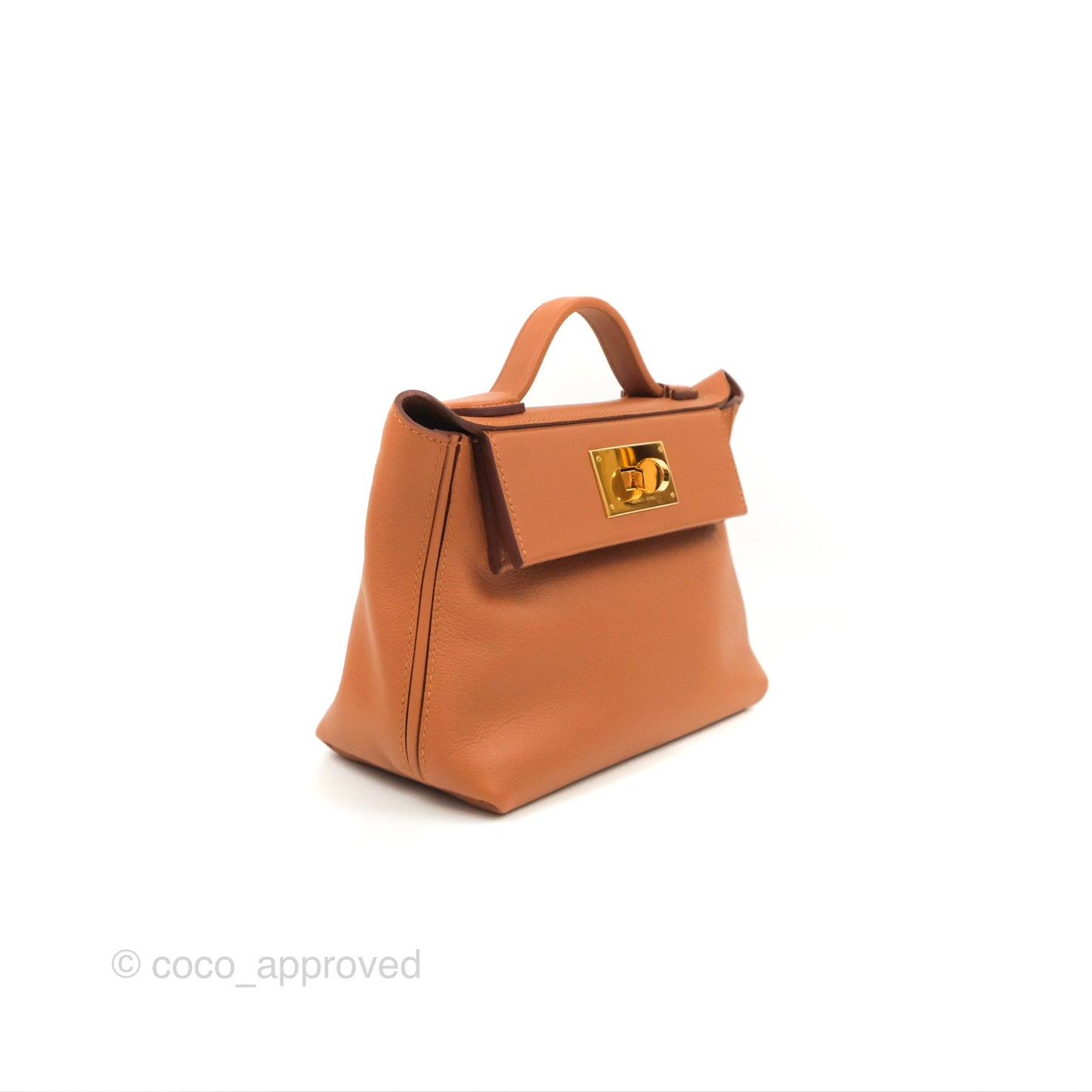 Hermès 24/24 21 Mini Gold Evercolor/Swift Gold Hardware