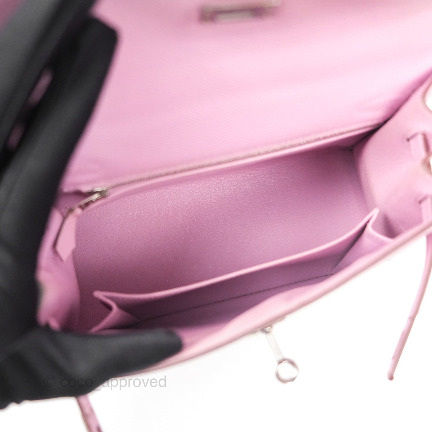 Hermès Sellier Kelly 25 Mauve Sylvestre X9 Epsom Palladium Hardware