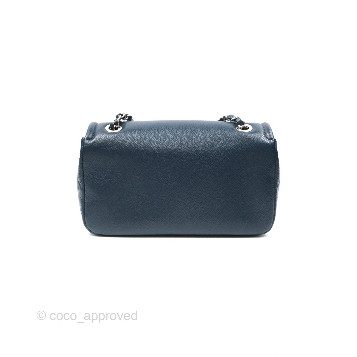 Chanel Medium Timeless CC Flap Bag Navy Caviar Silver Hardware